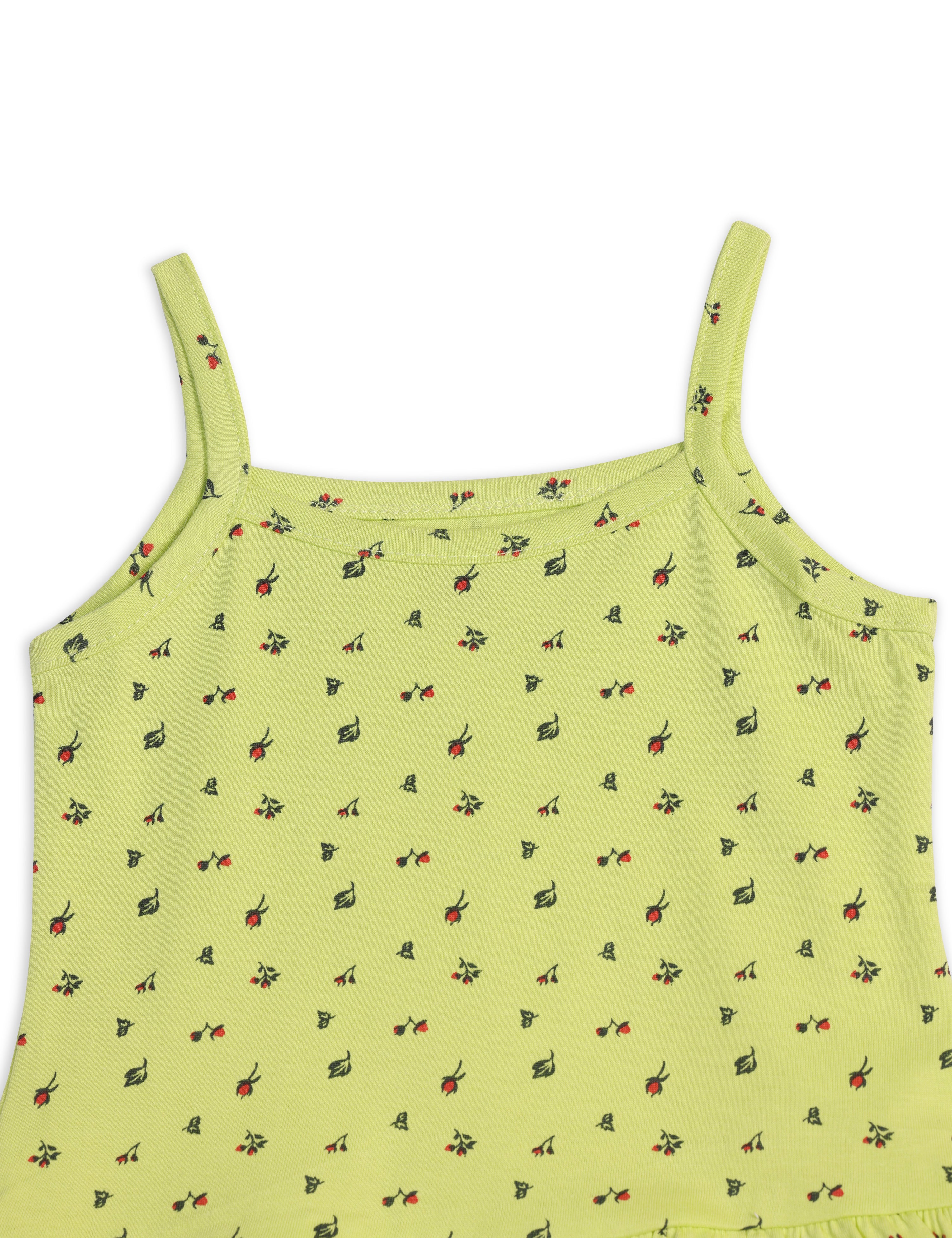 Newborn Floral Frock Lime
