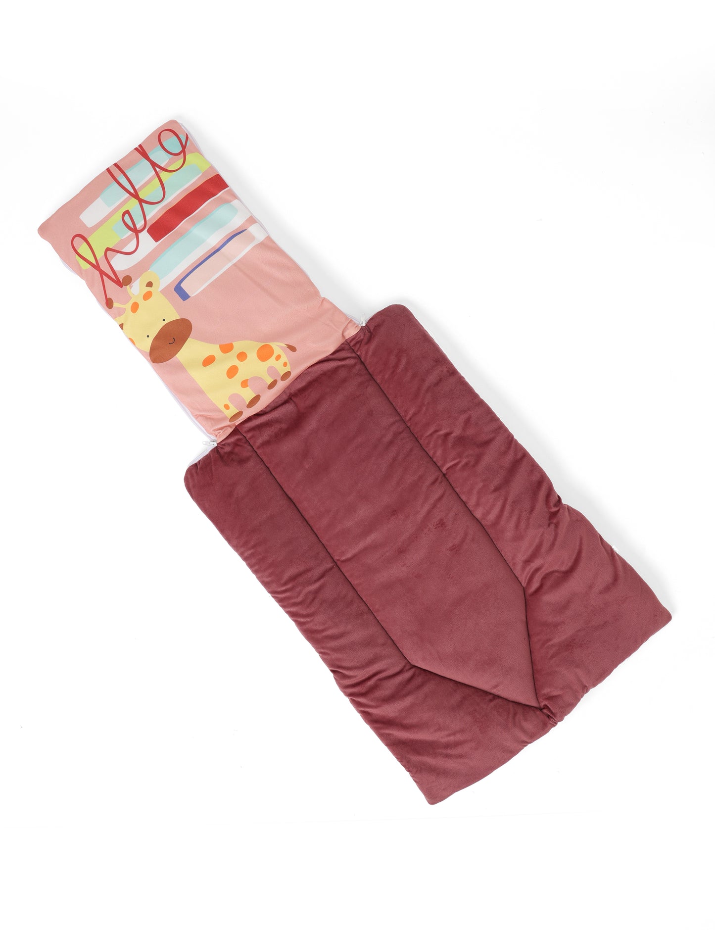 Super Soft Nest Giraffe Maroon