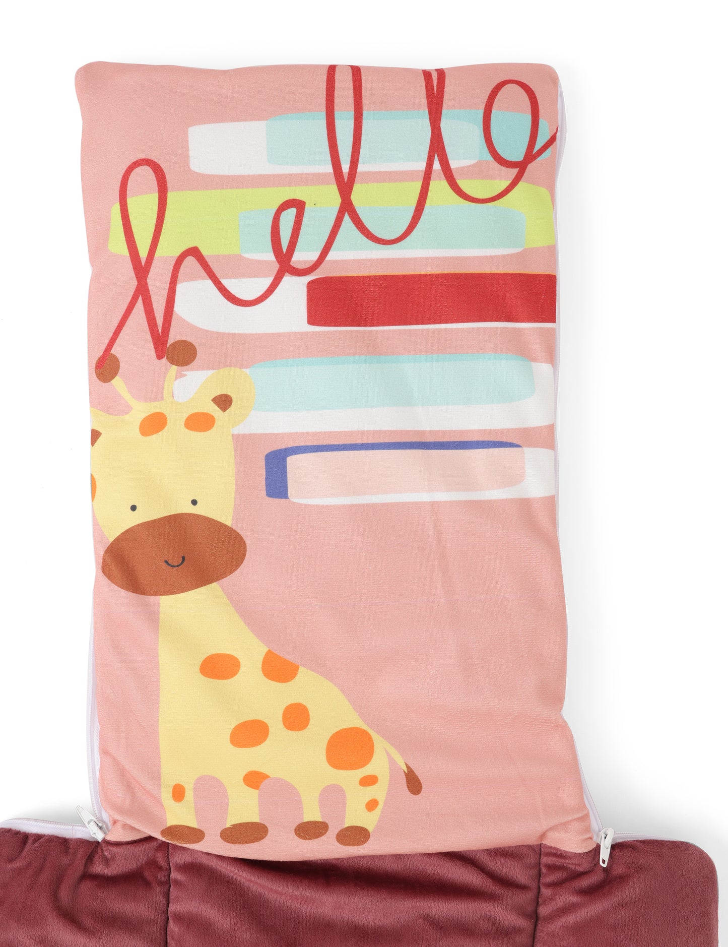 Super Soft Nest Giraffe Maroon