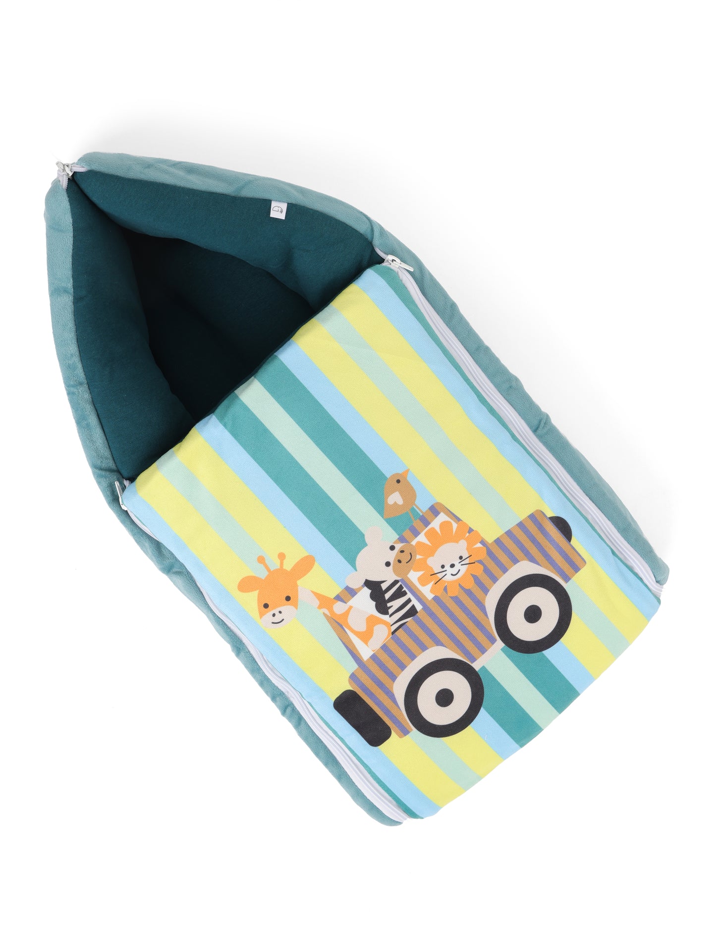 Super Soft Carry Nest Car Animals Green
