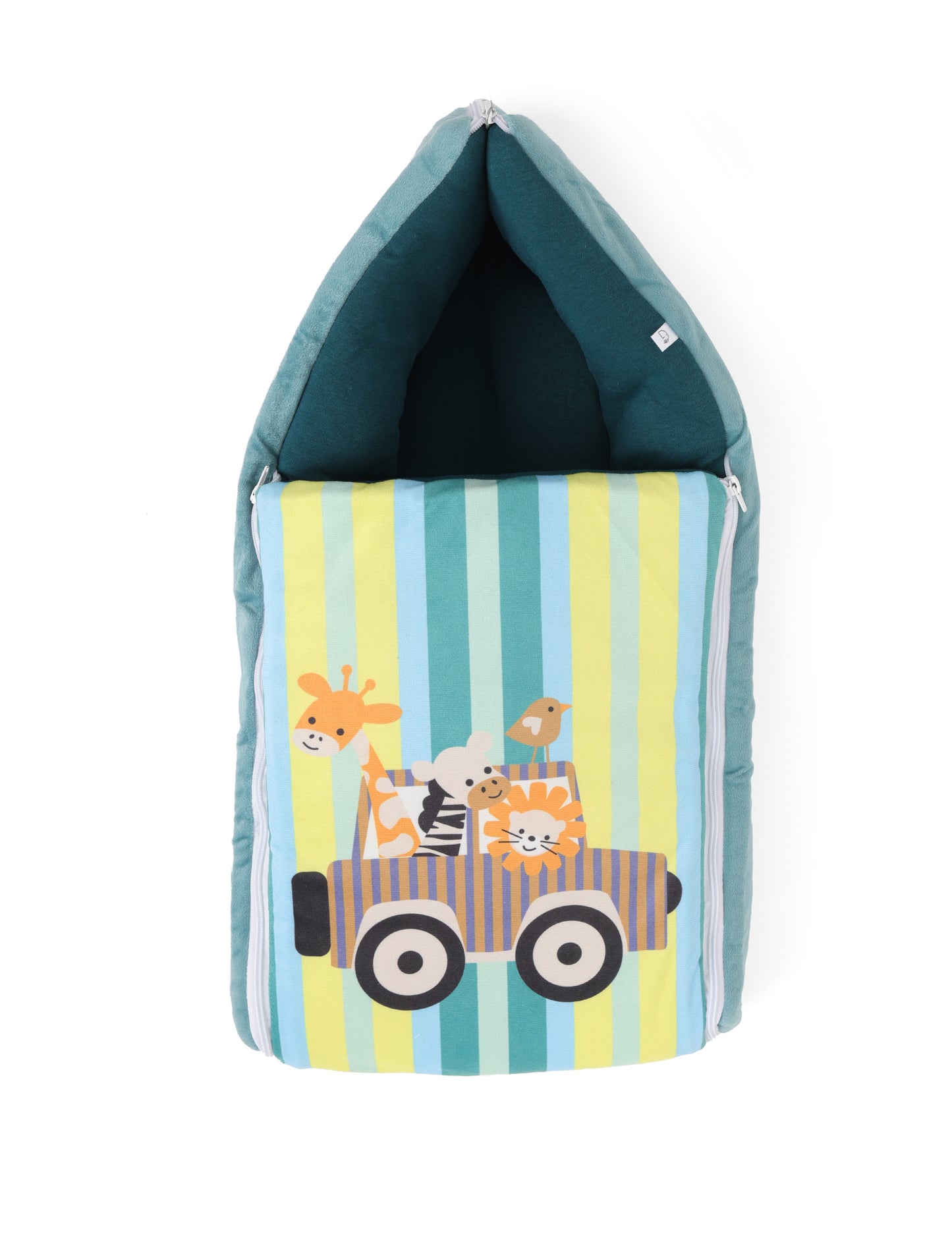 Super Soft Carry Nest Car Animals Green
