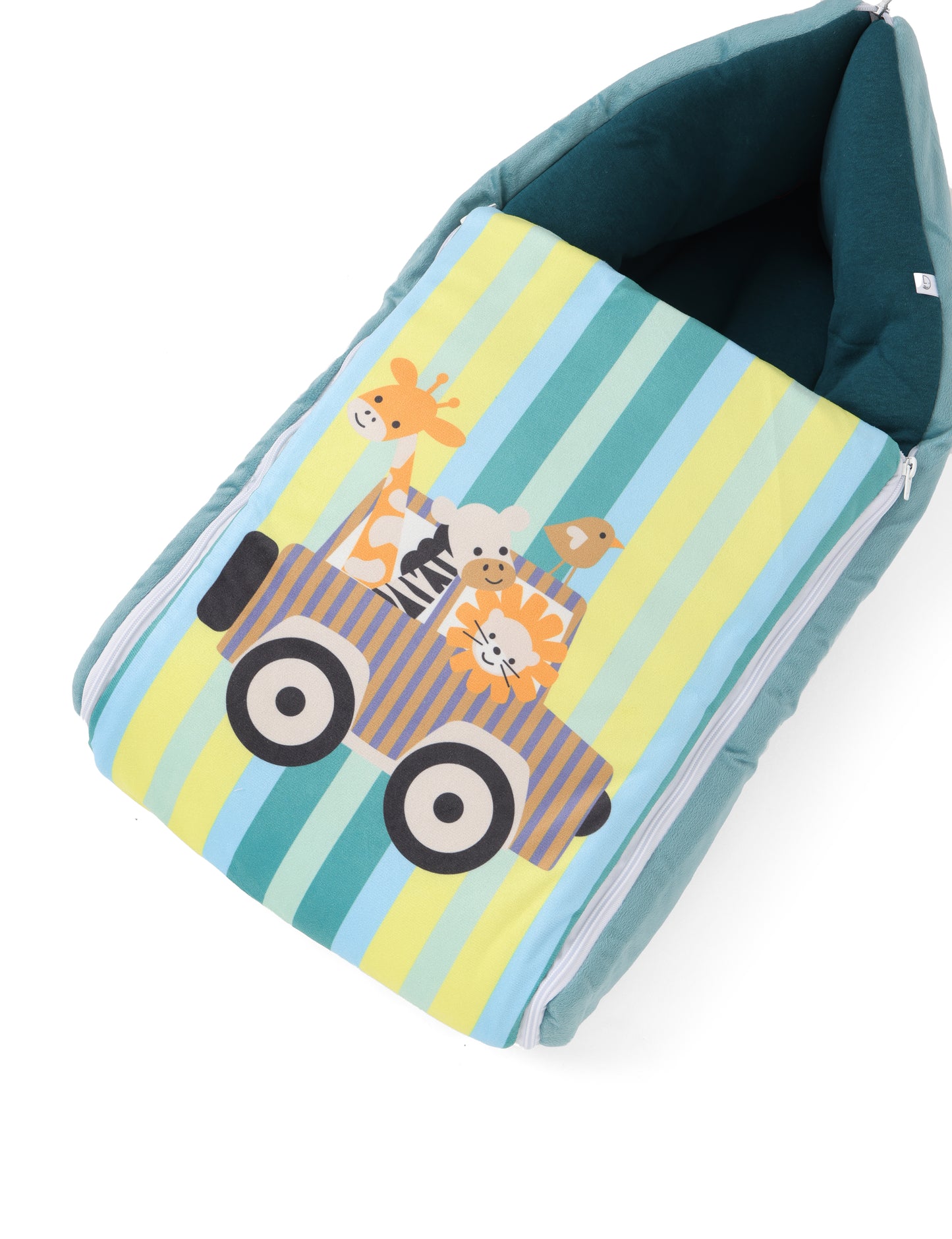 Super Soft Carry Nest Car Animals Green