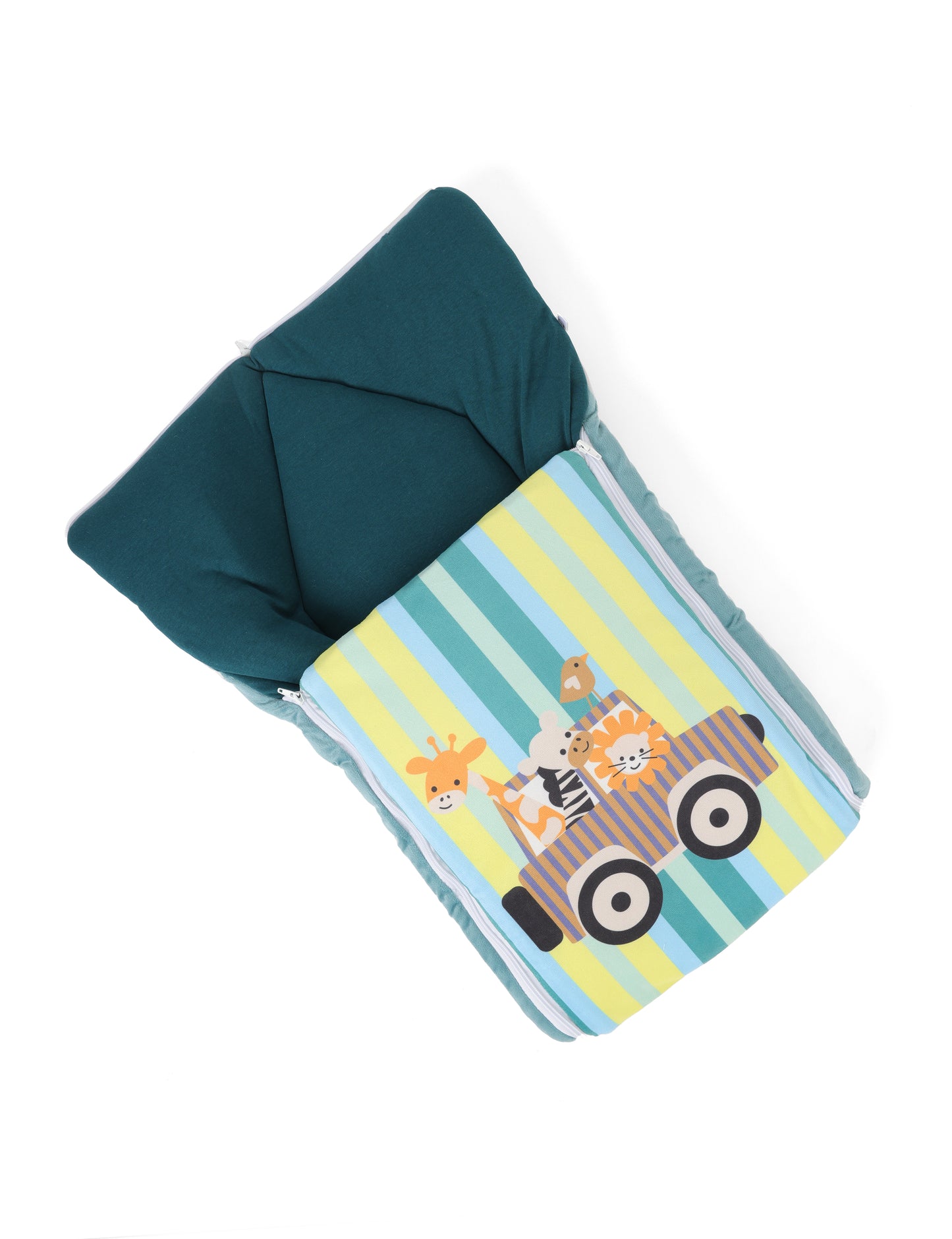 Super Soft Carry Nest Car Animals Green