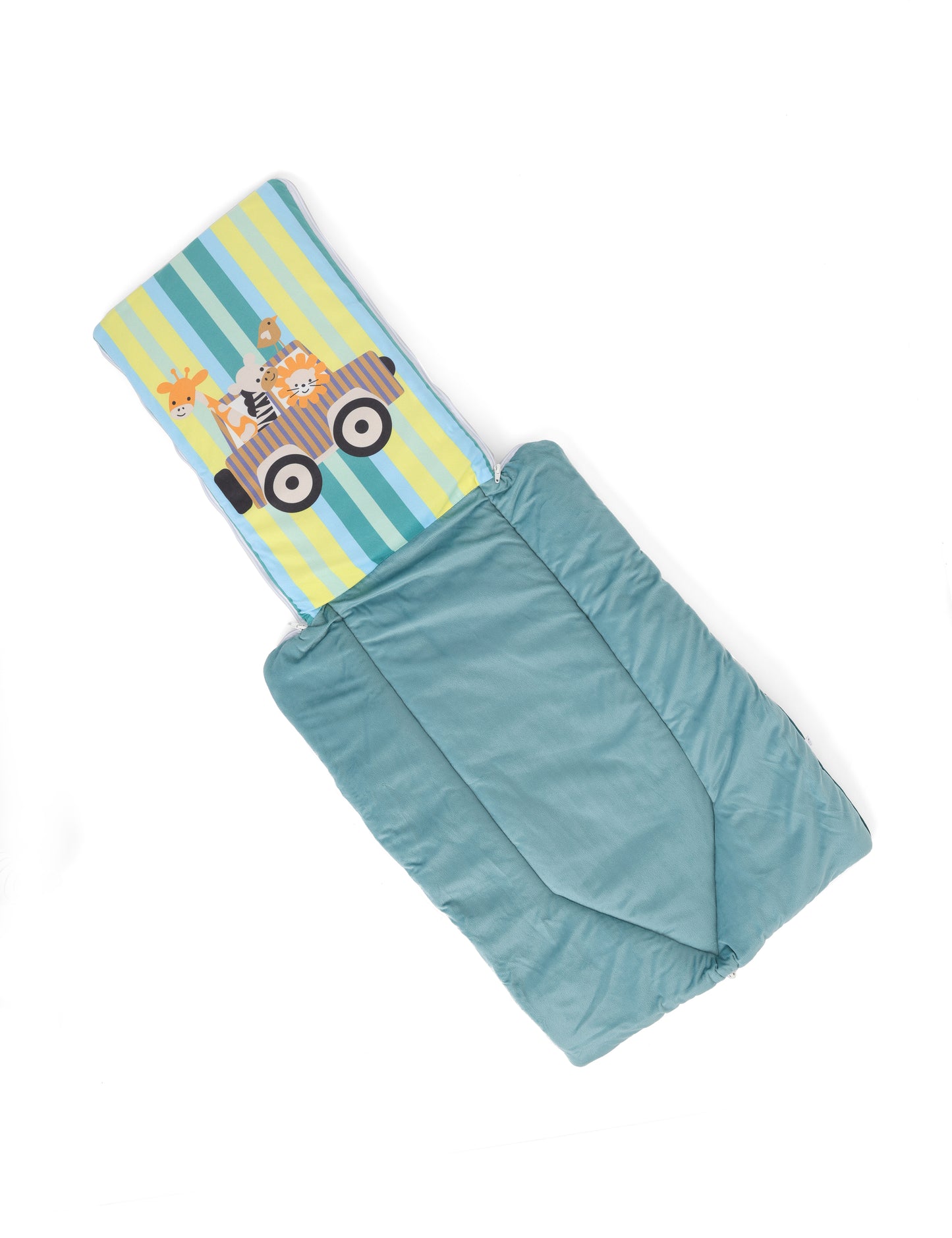 Super Soft Carry Nest Car Animals Green