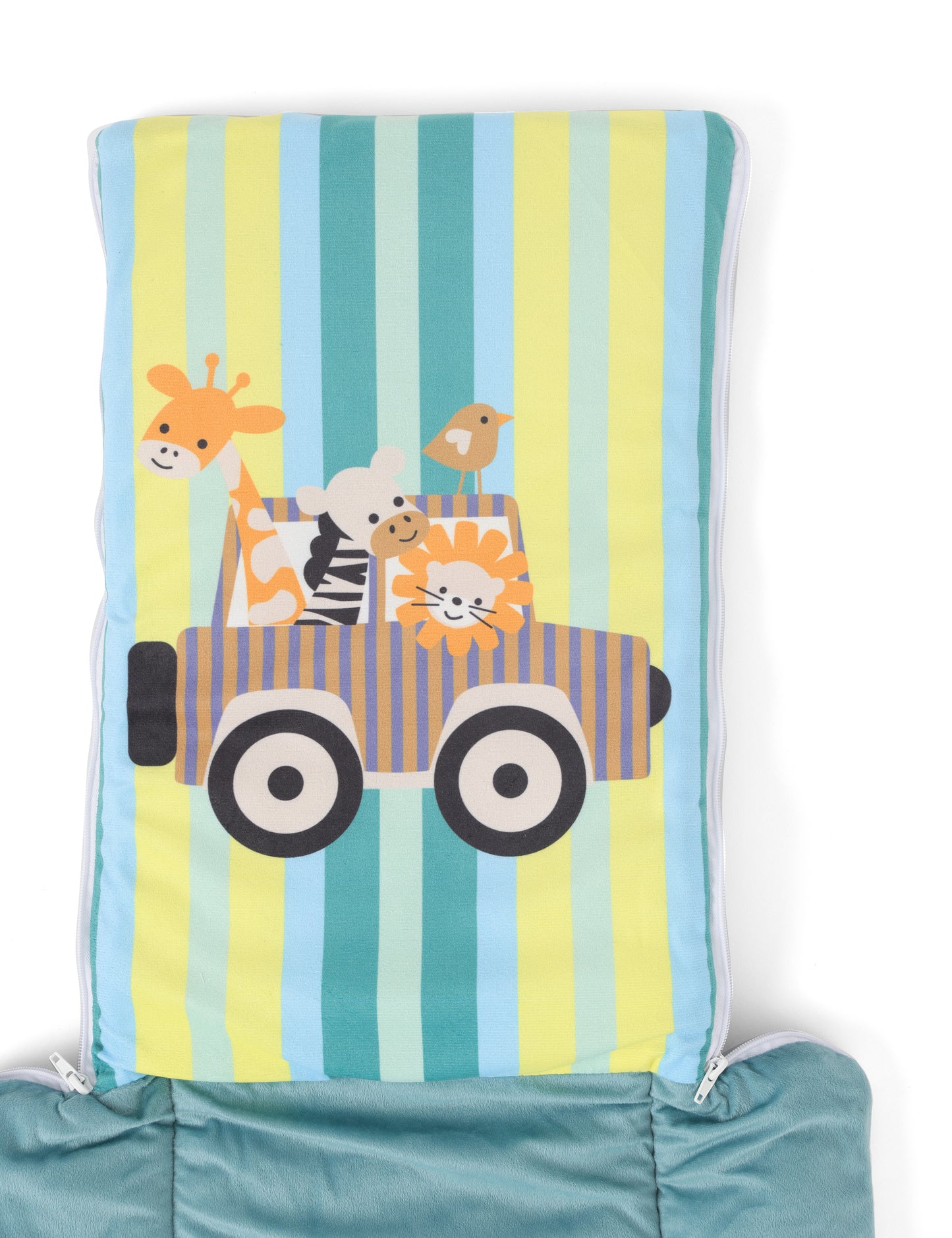 Super Soft Carry Nest Car Animals Green