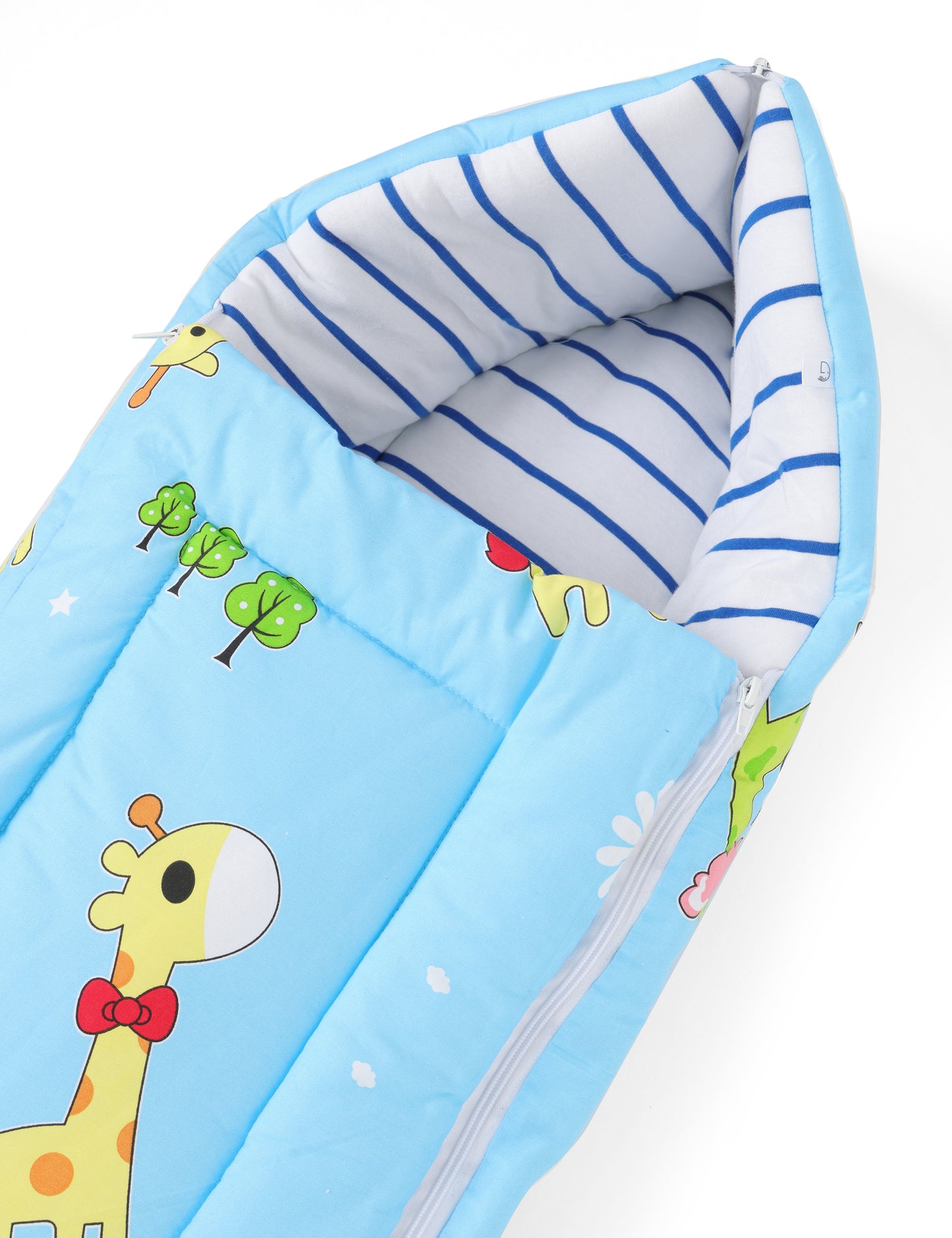 Cotton Baby Carry Nest Giraffe Blue