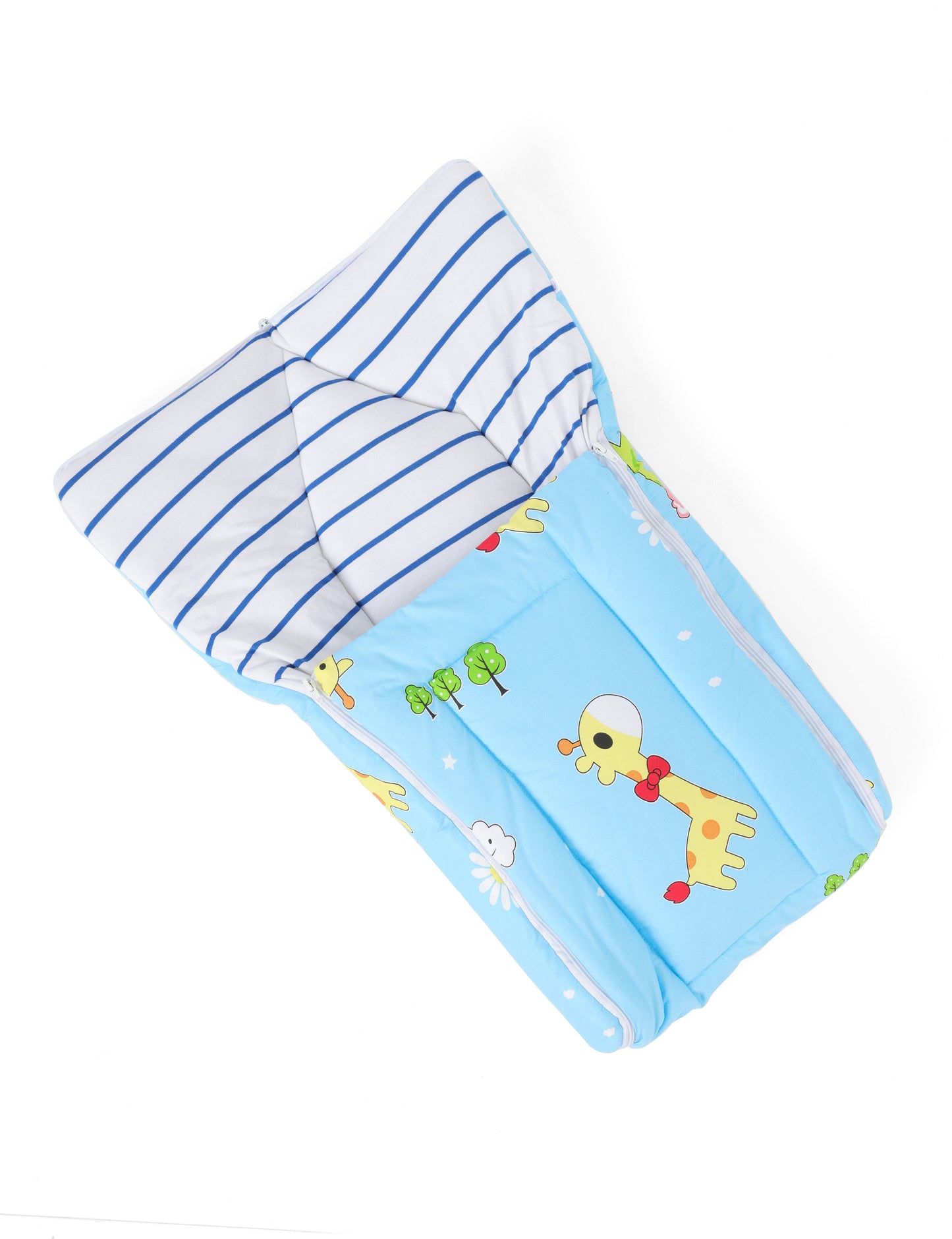 Cotton Baby Carry Nest Giraffe Blue