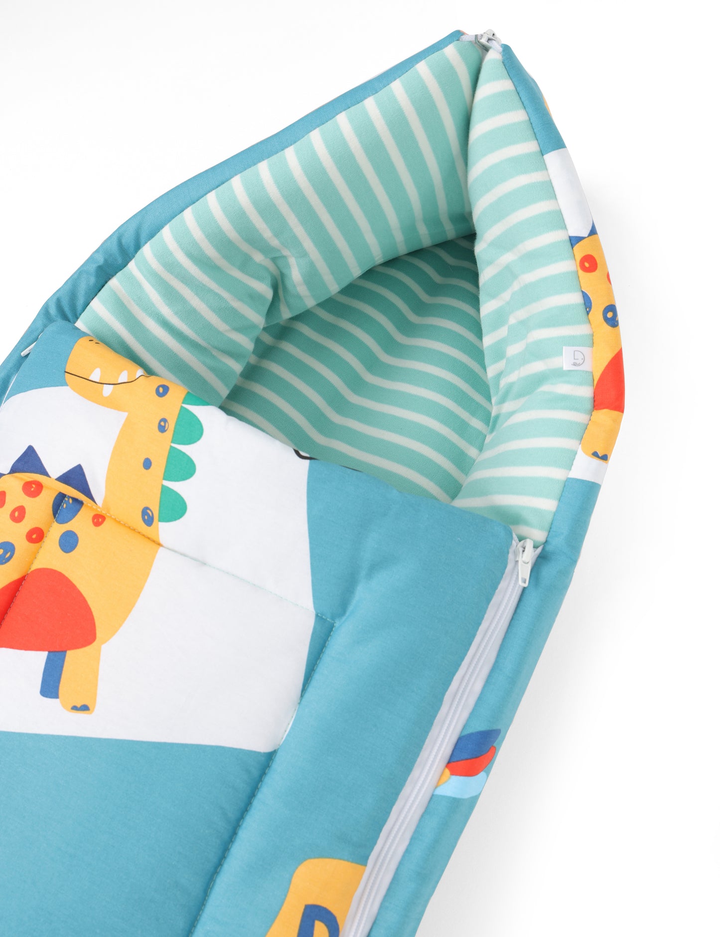 Cotton Baby Carry Nest Dino Green