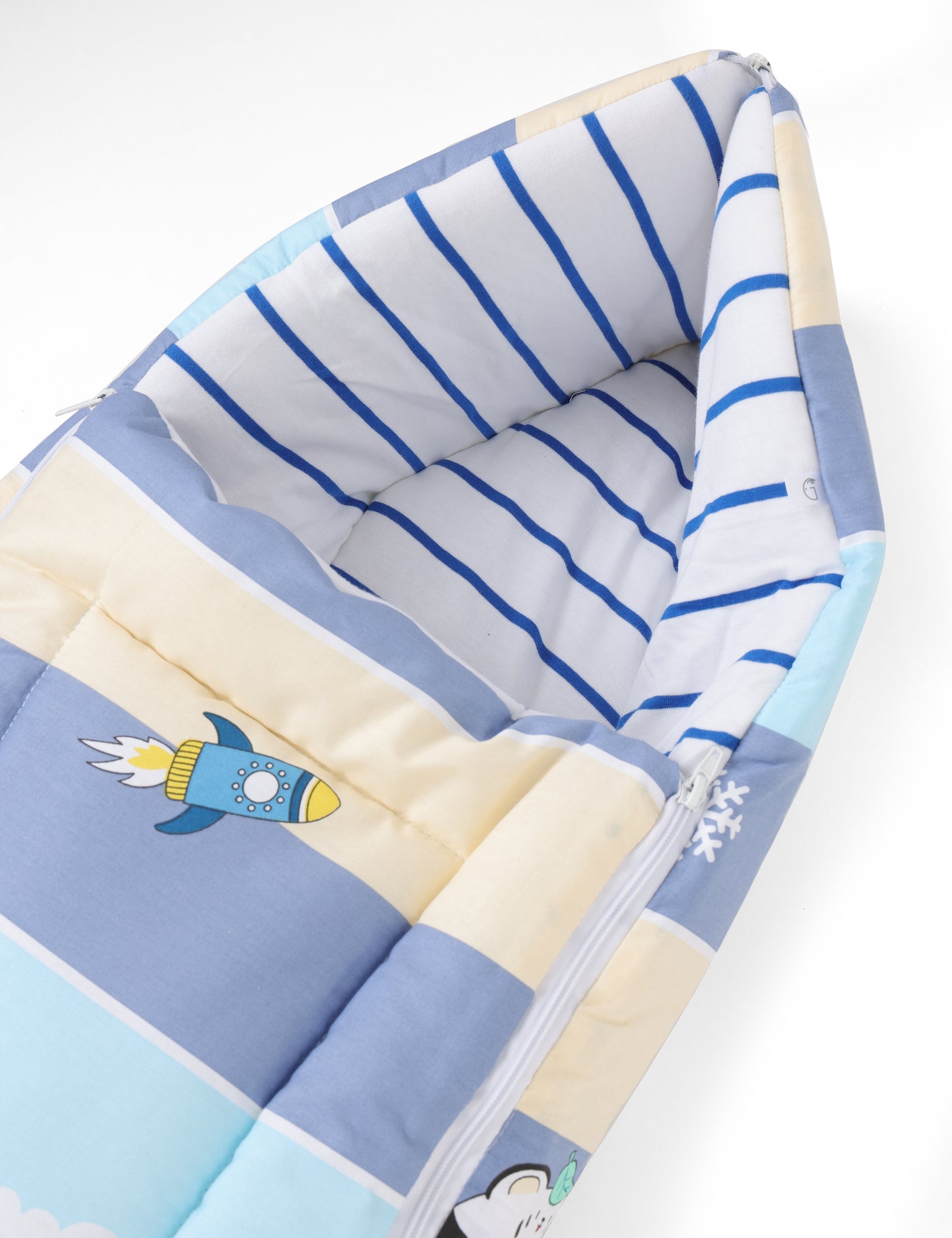 Cotton Baby Carry Nest Panda Blue