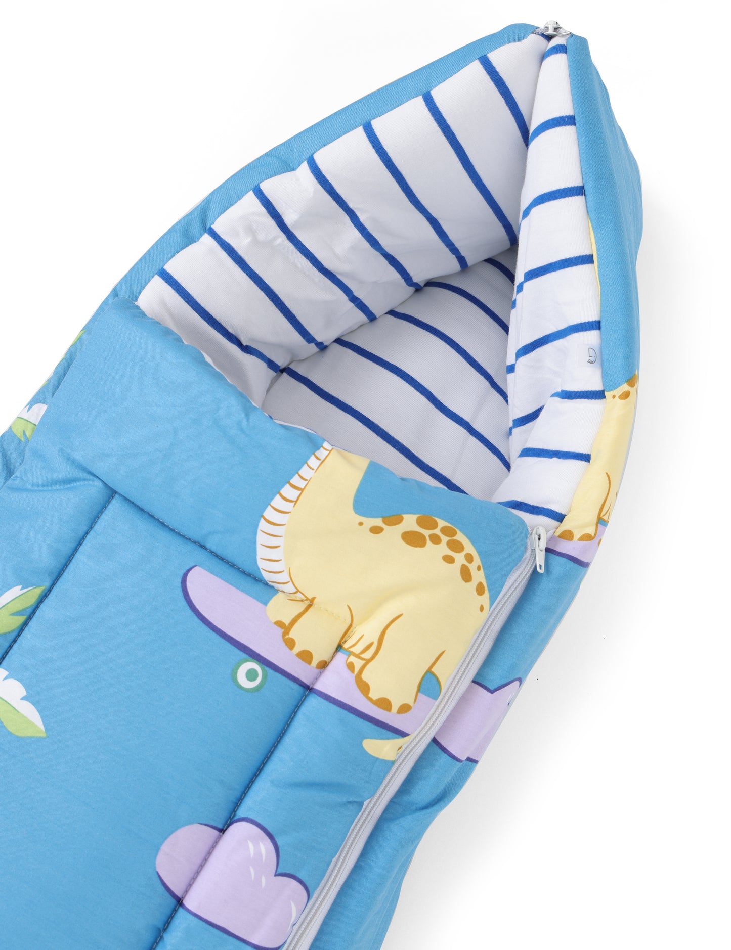 Cotton Baby Carry Nest Dino Blue