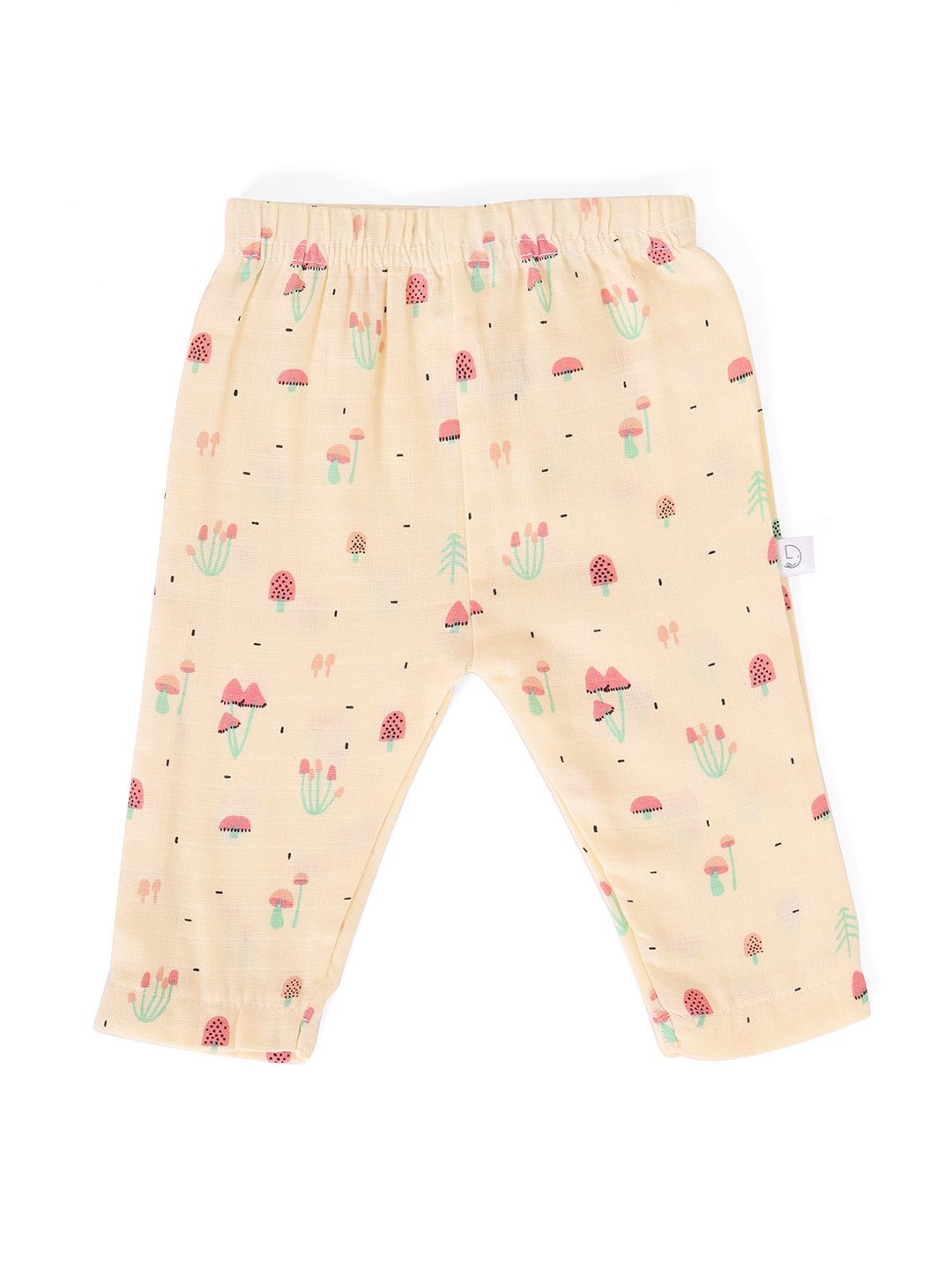 Muslin Half Sleeve Jhabla & Pant Cream