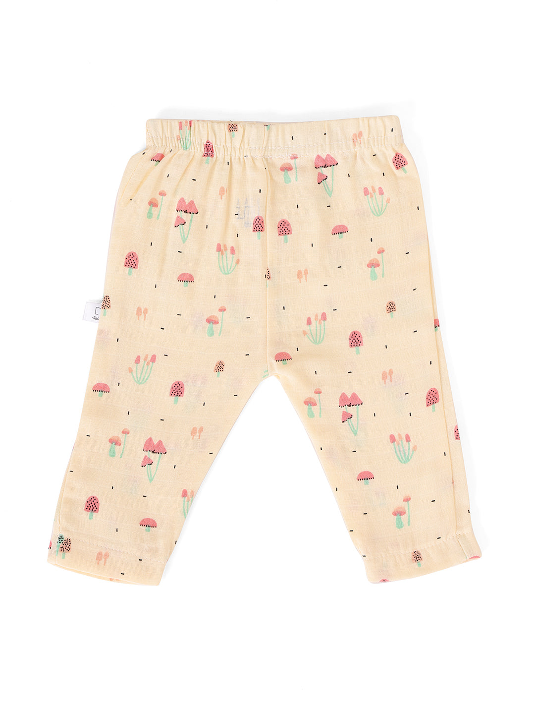 Muslin Half Sleeve Jhabla & Pant Cream