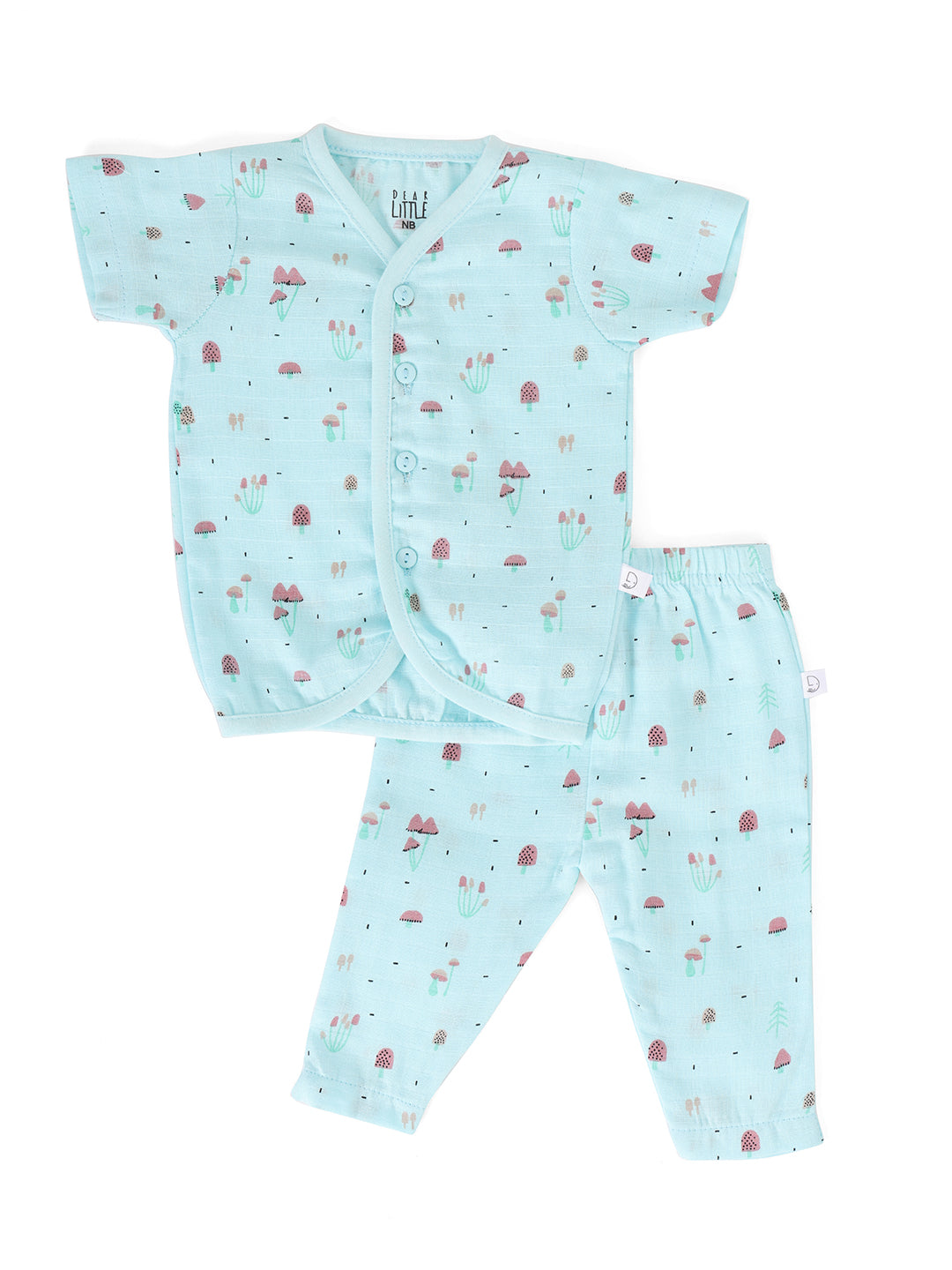 Muslin Jhabla & Pant Blue