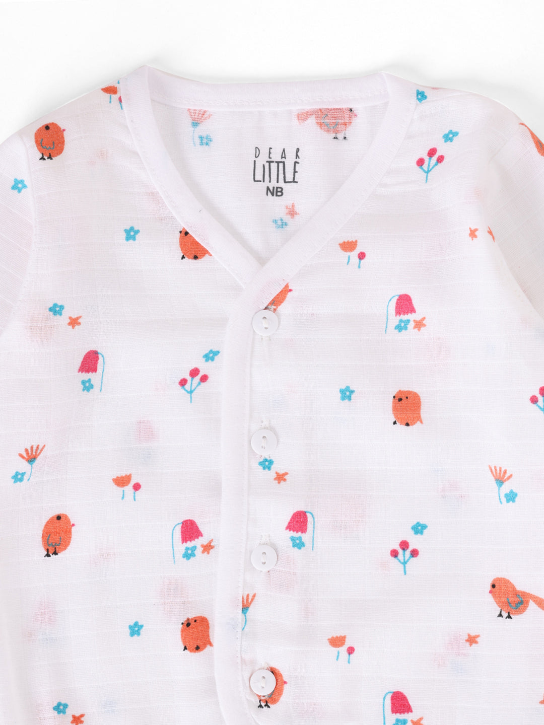 Garden Chirp Muslin Full Sleeve Jhabla & Pant