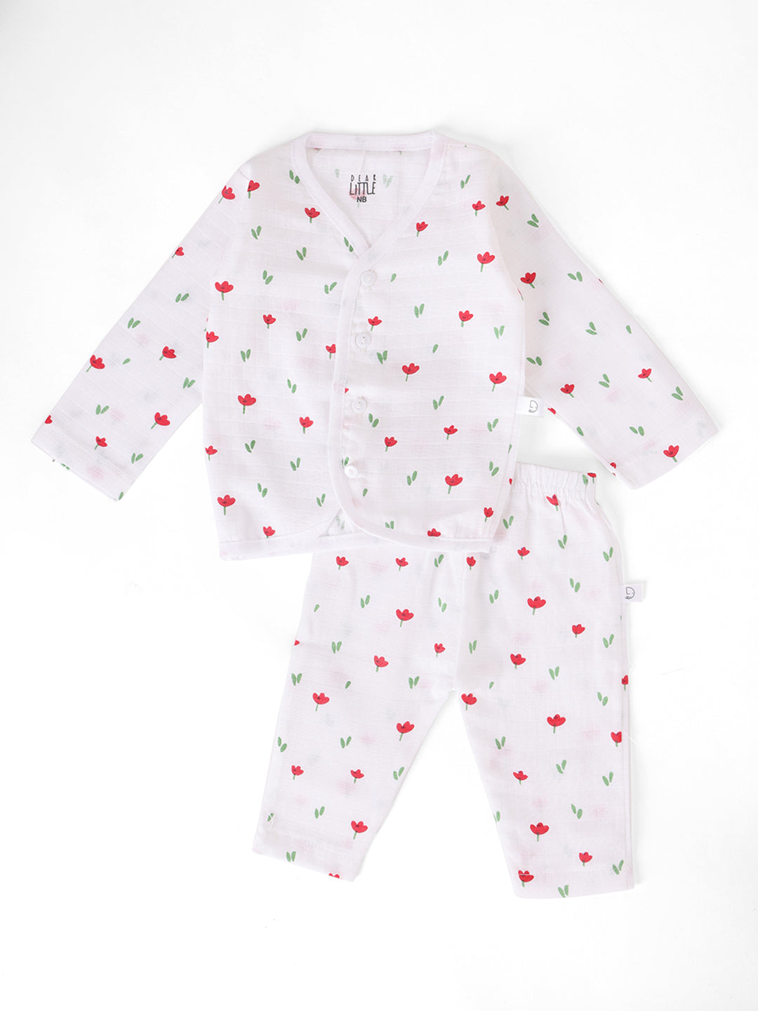 A baby outfit set with a full sleeve jhabla and pant