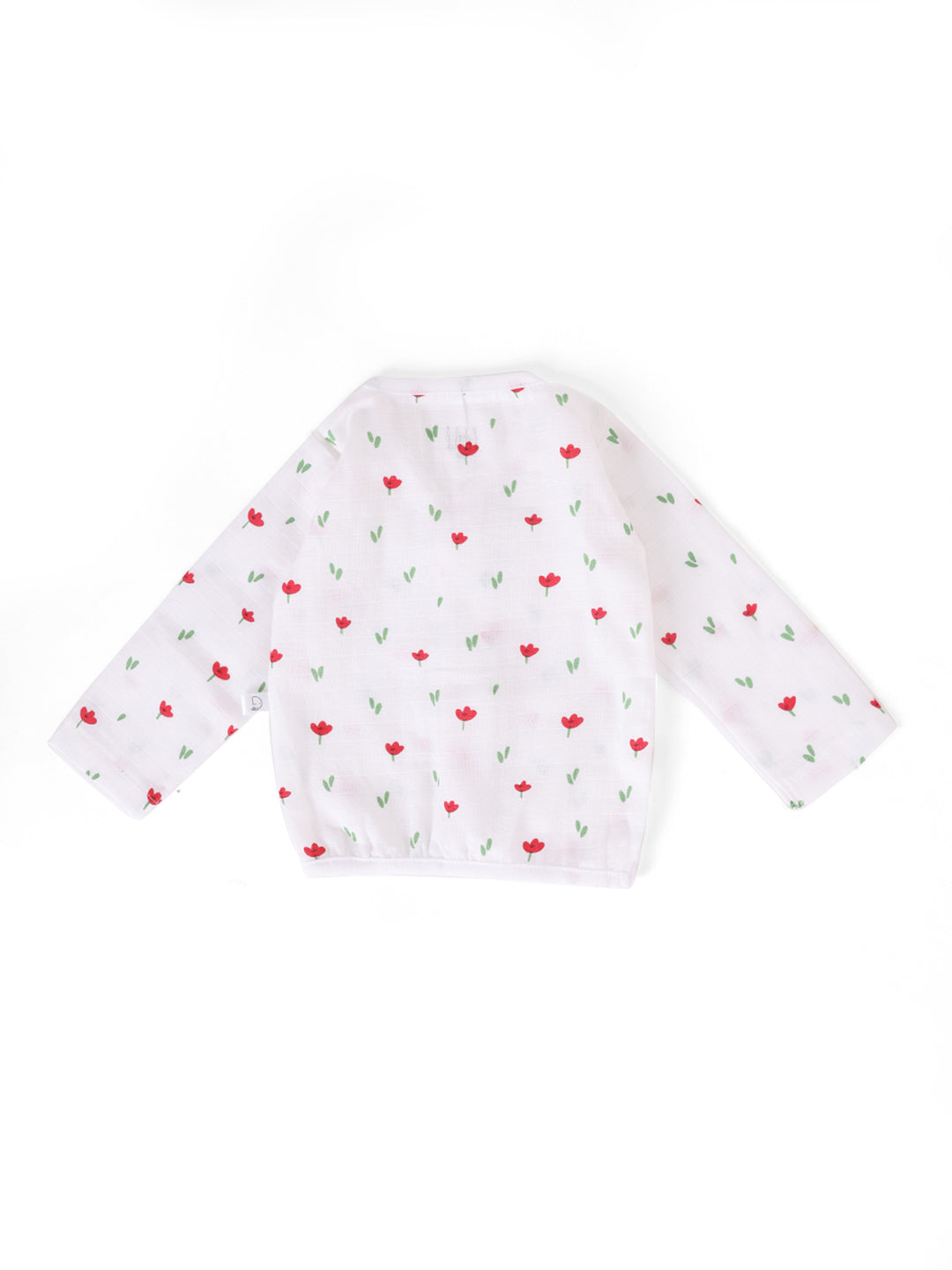 Red Petal Play Muslin Full Sleeve Jhabla