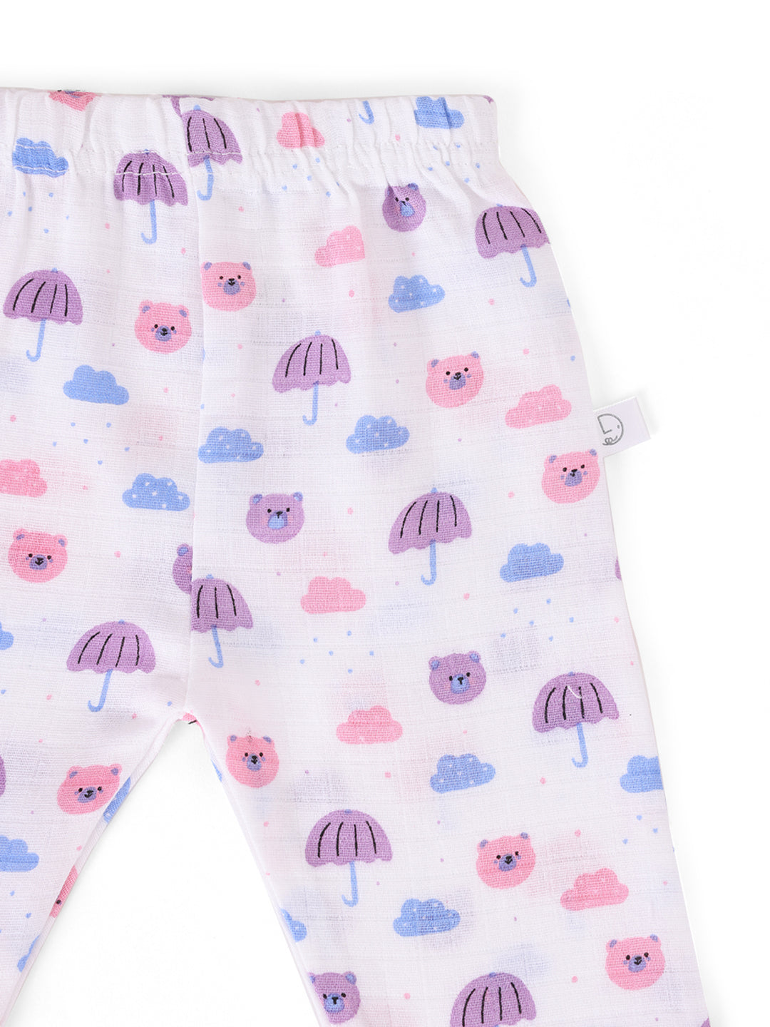 Cuddle & Clouds Muslin Full Sleeve Jhabla & Pant for Babies