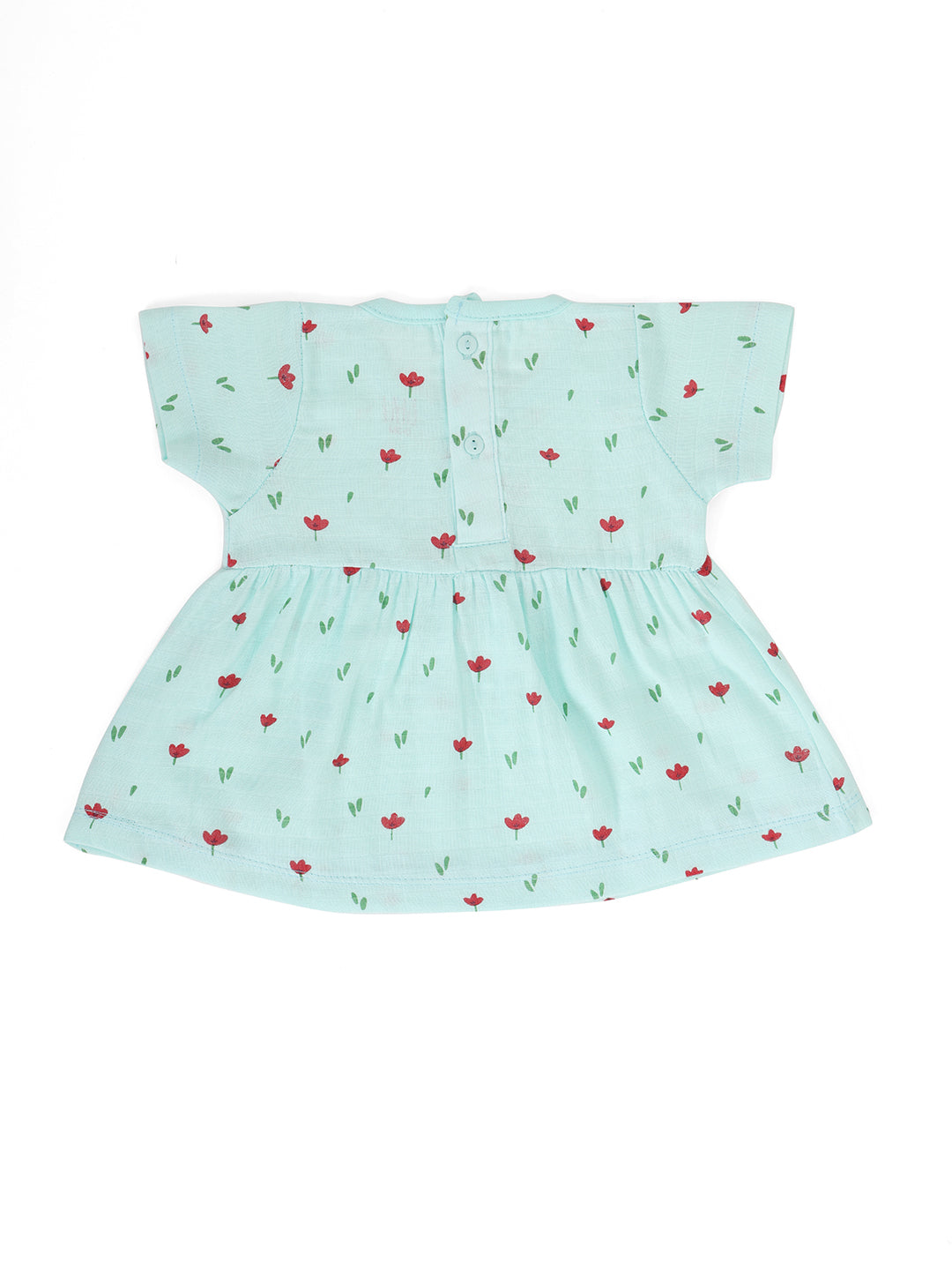 Poppy Love Half Sleeve Muslin Bow Frock