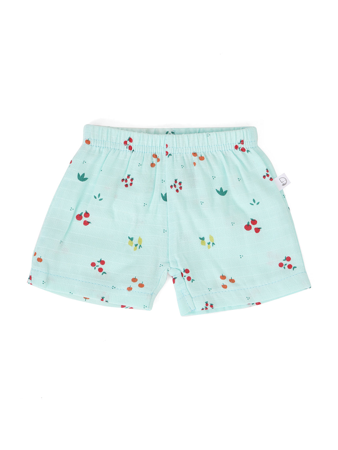 Muslin Half Sleeve Shorts Green