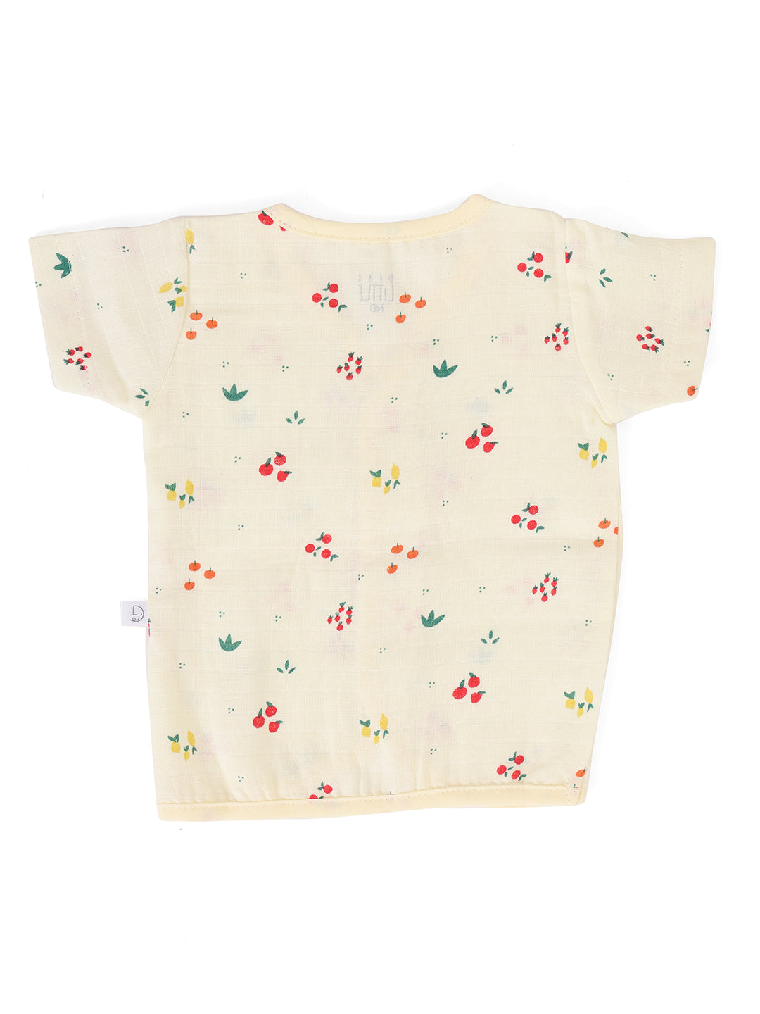 Half Sleeve Muslin Jhabla & Shorts Yellow