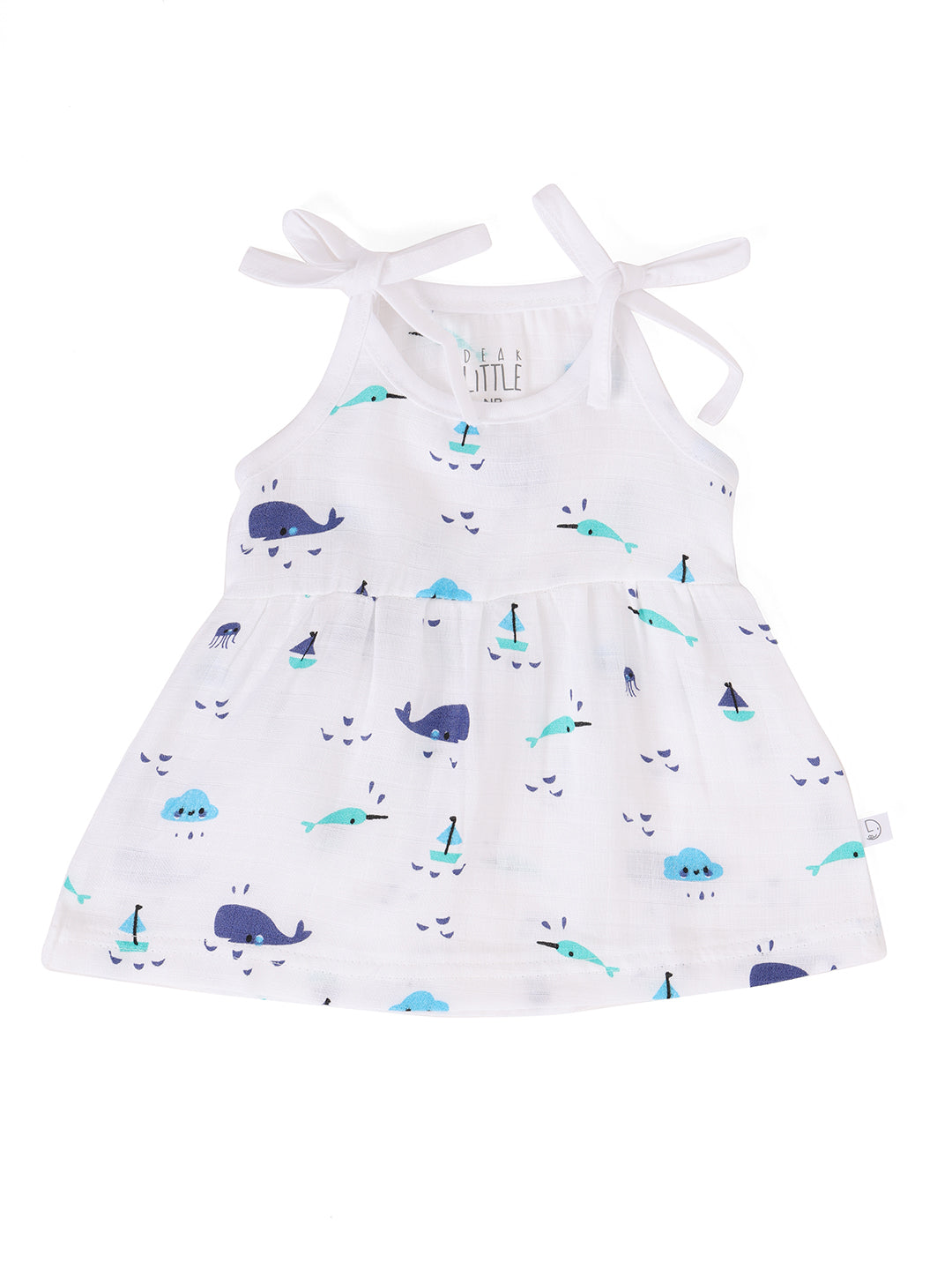 Ocean Adventure Muslin Upknot Frock