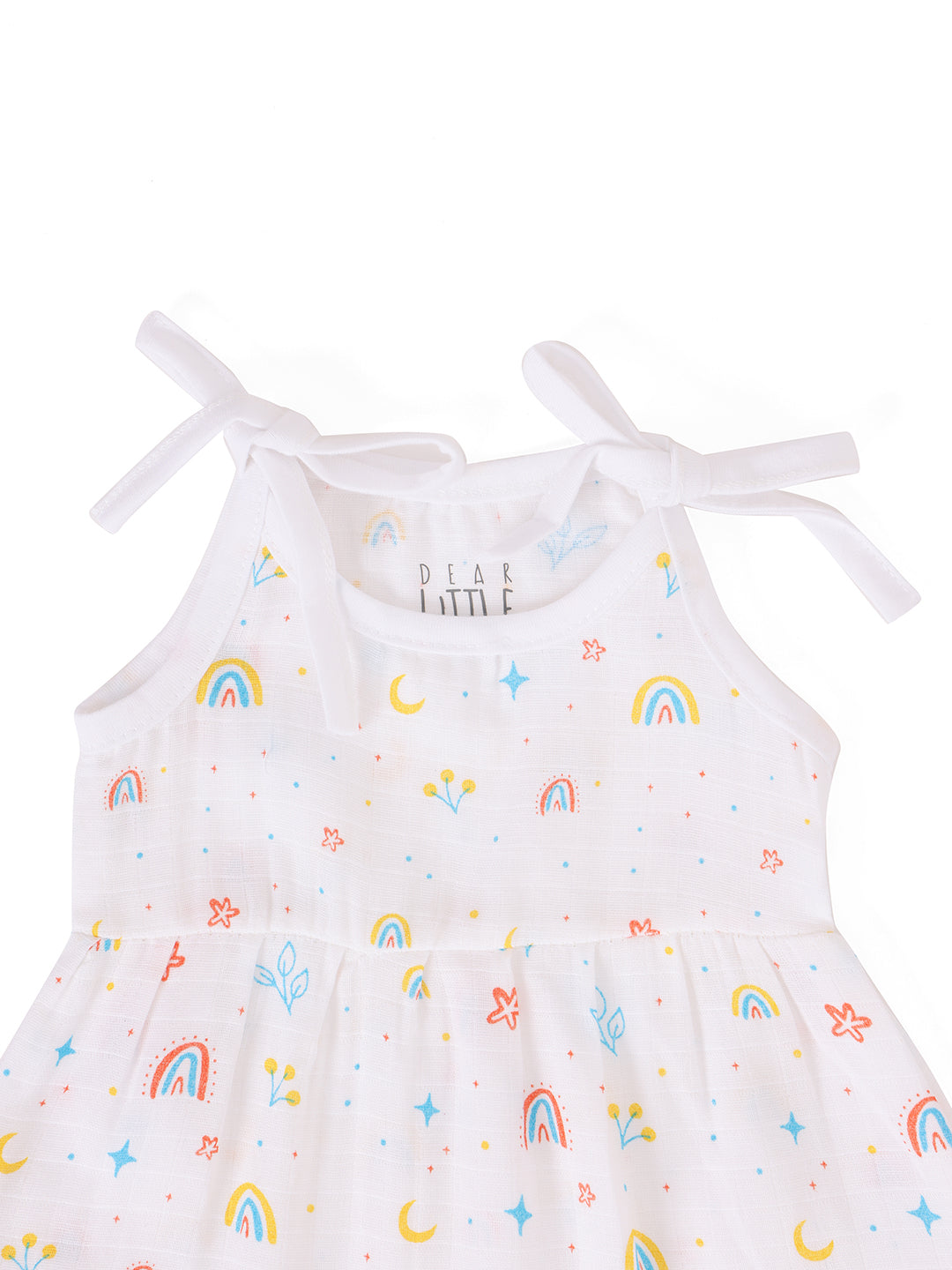 Rainbows Muslin Upknot Frock
