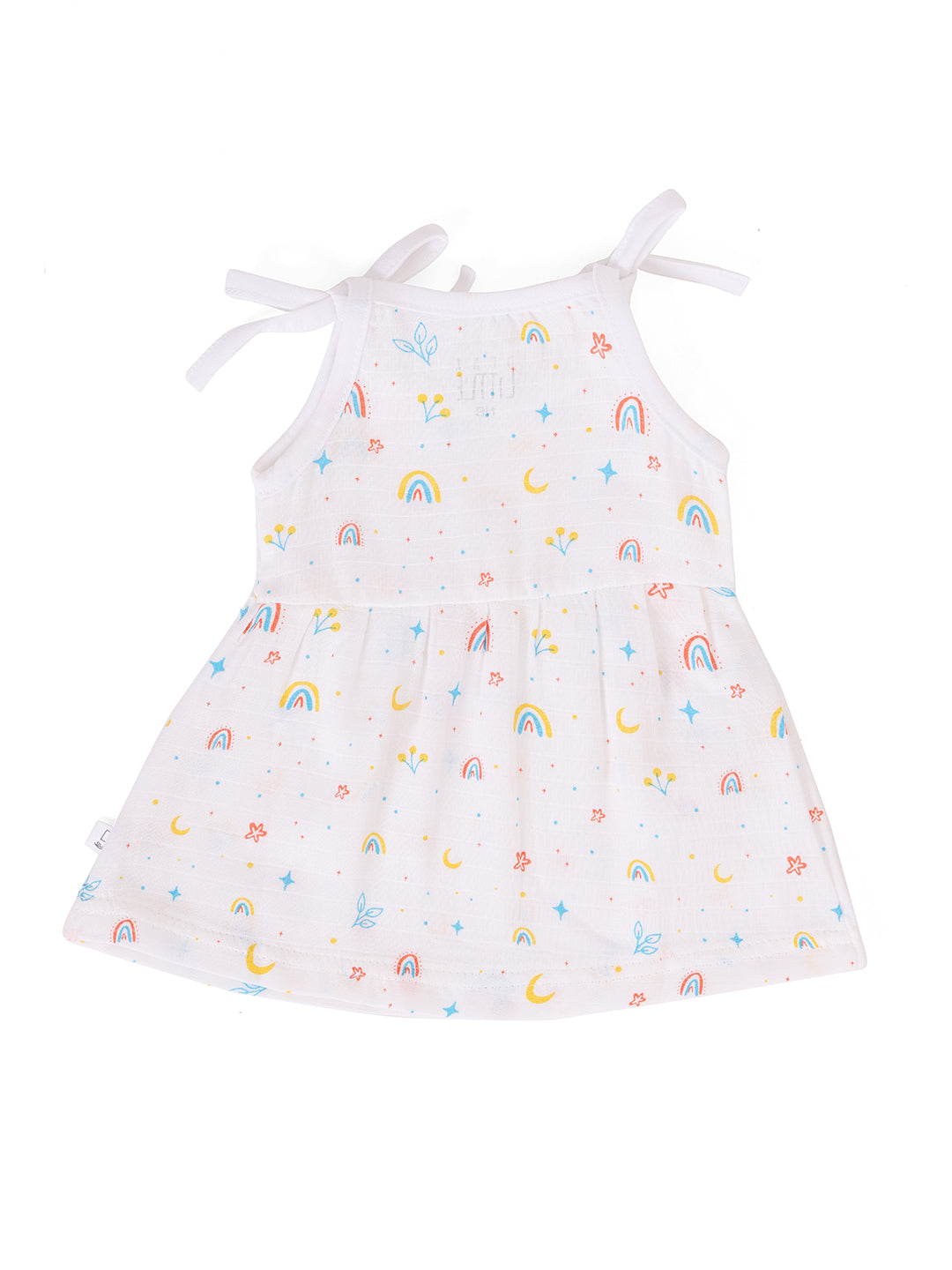 Rainbows Muslin Upknot Frock