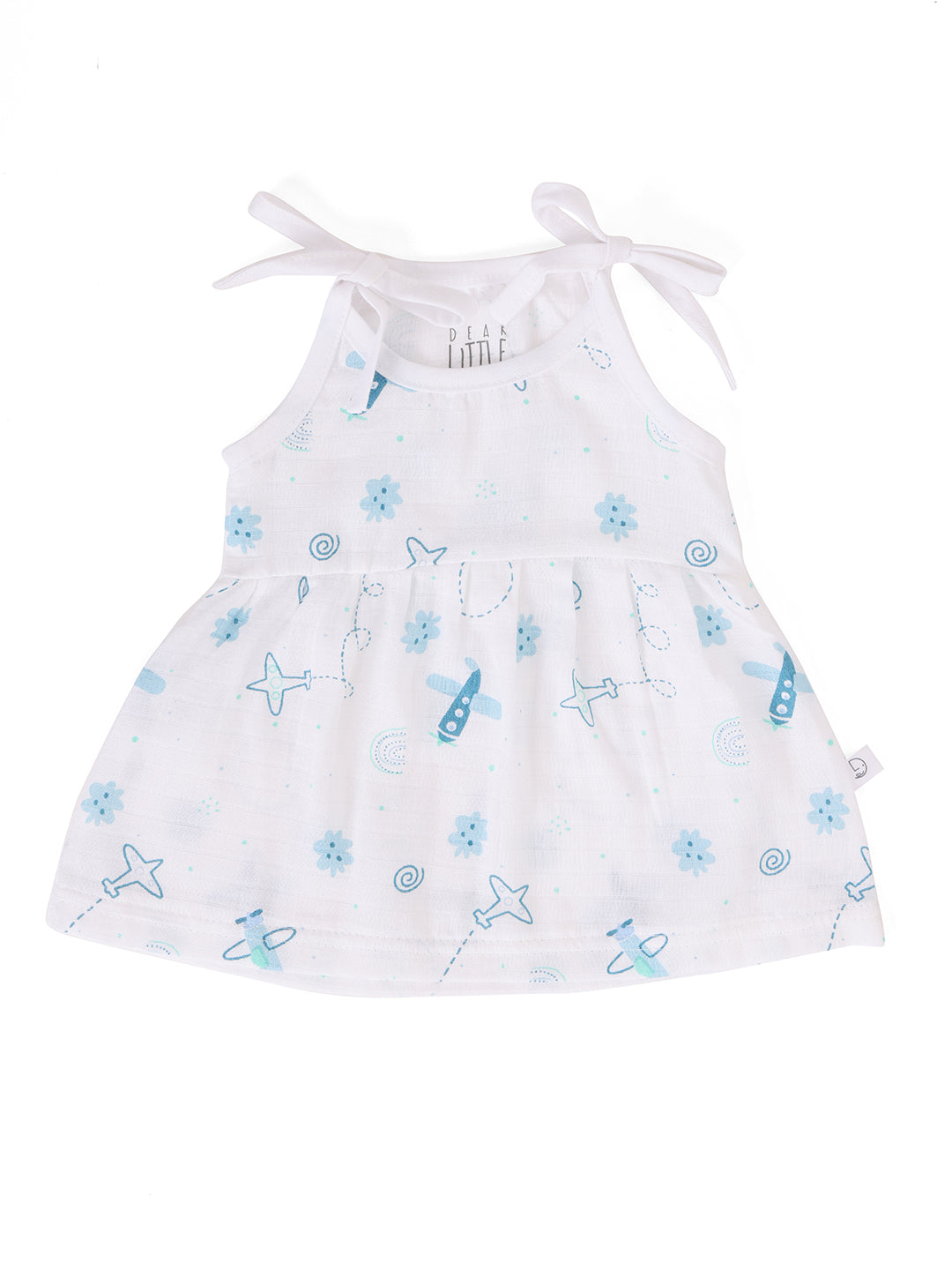 Fly High Muslin Upknot Frock