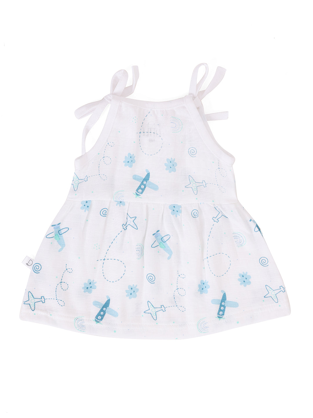Fly High Muslin Upknot Frock