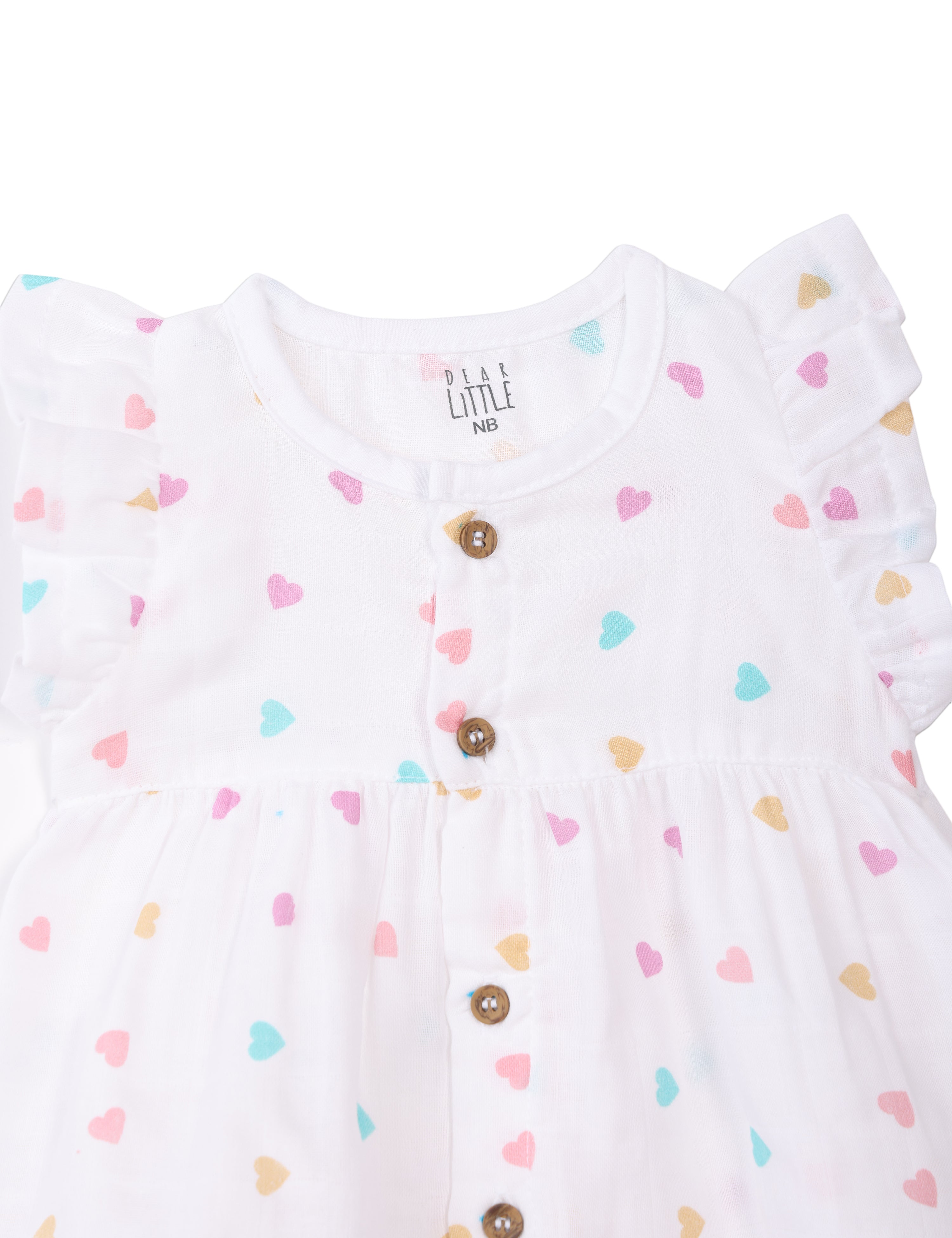 Tiny Hearts Ruffle Frock