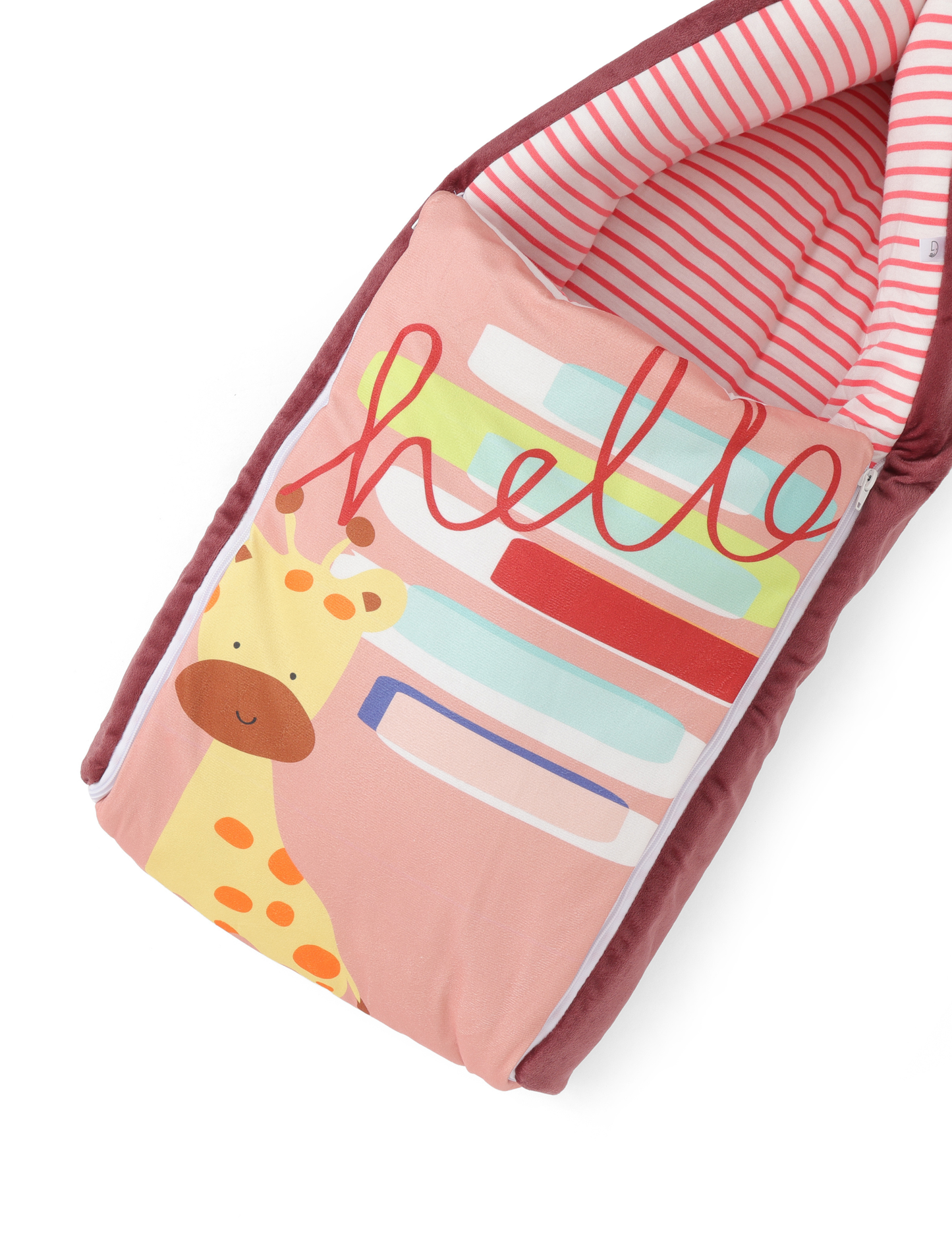 Super Soft Nest Giraffe Maroon