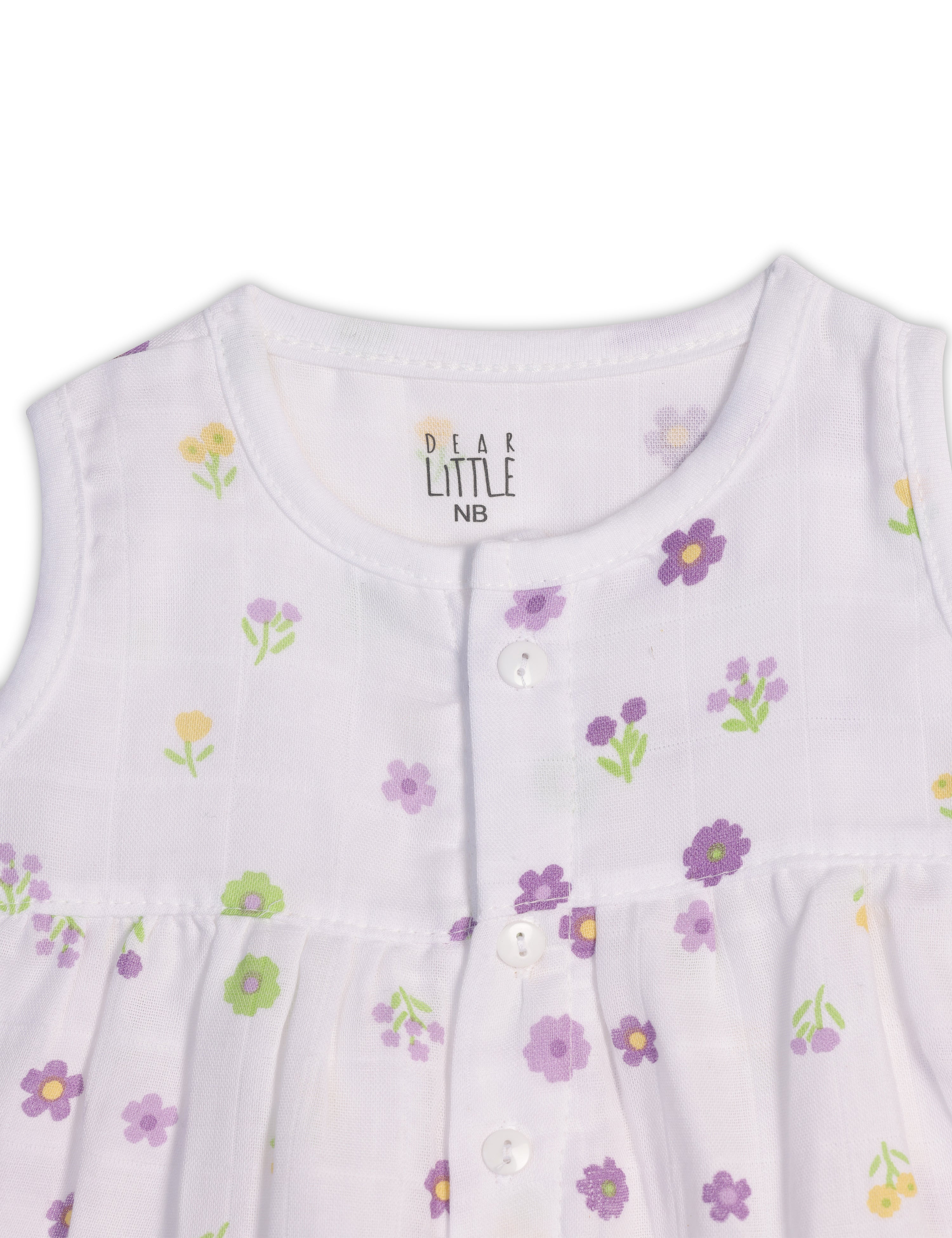 Sleeveless Baby Frock Purple