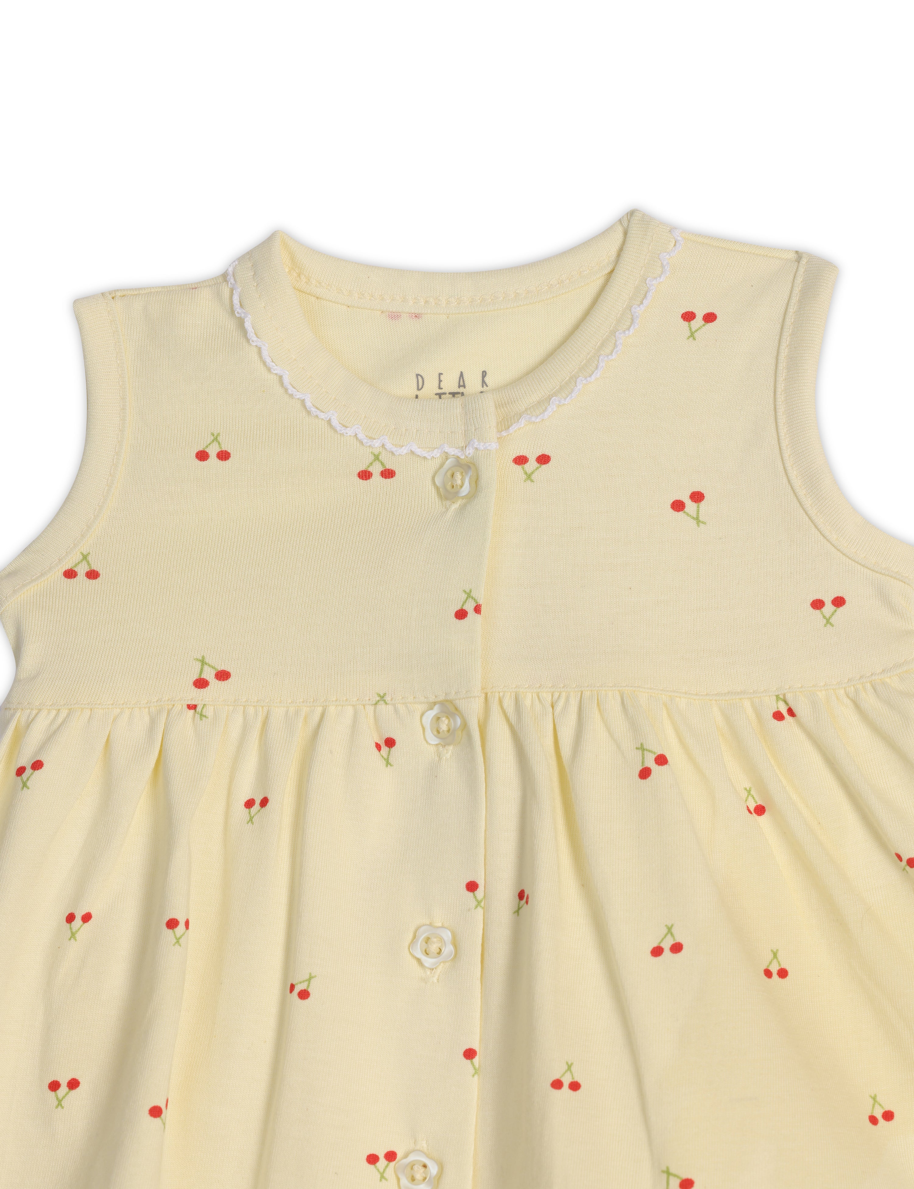 Cotton Frock with Bloomer Lemon Drop