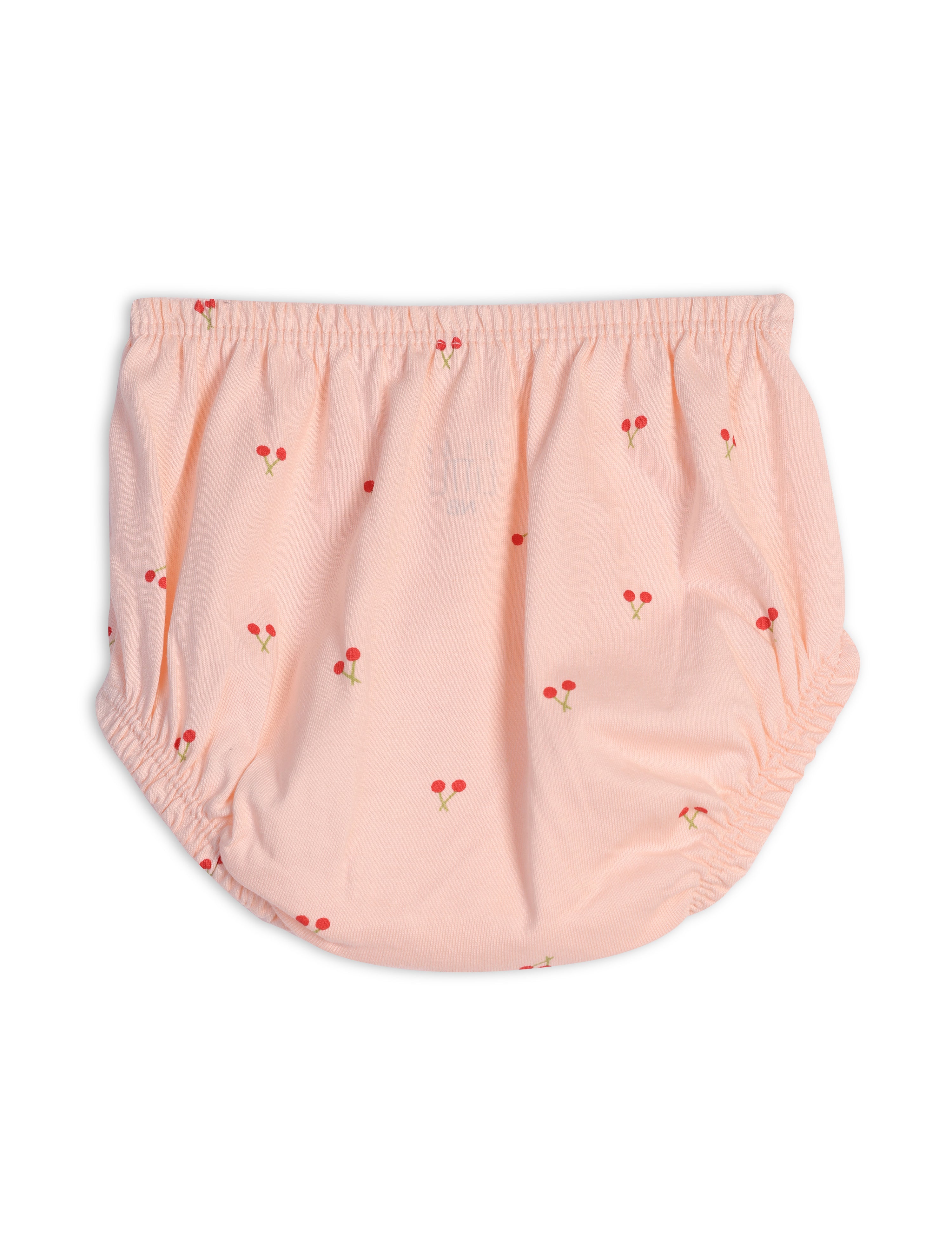 Cherry Blossom Cotton Frock with Bloomer Peach