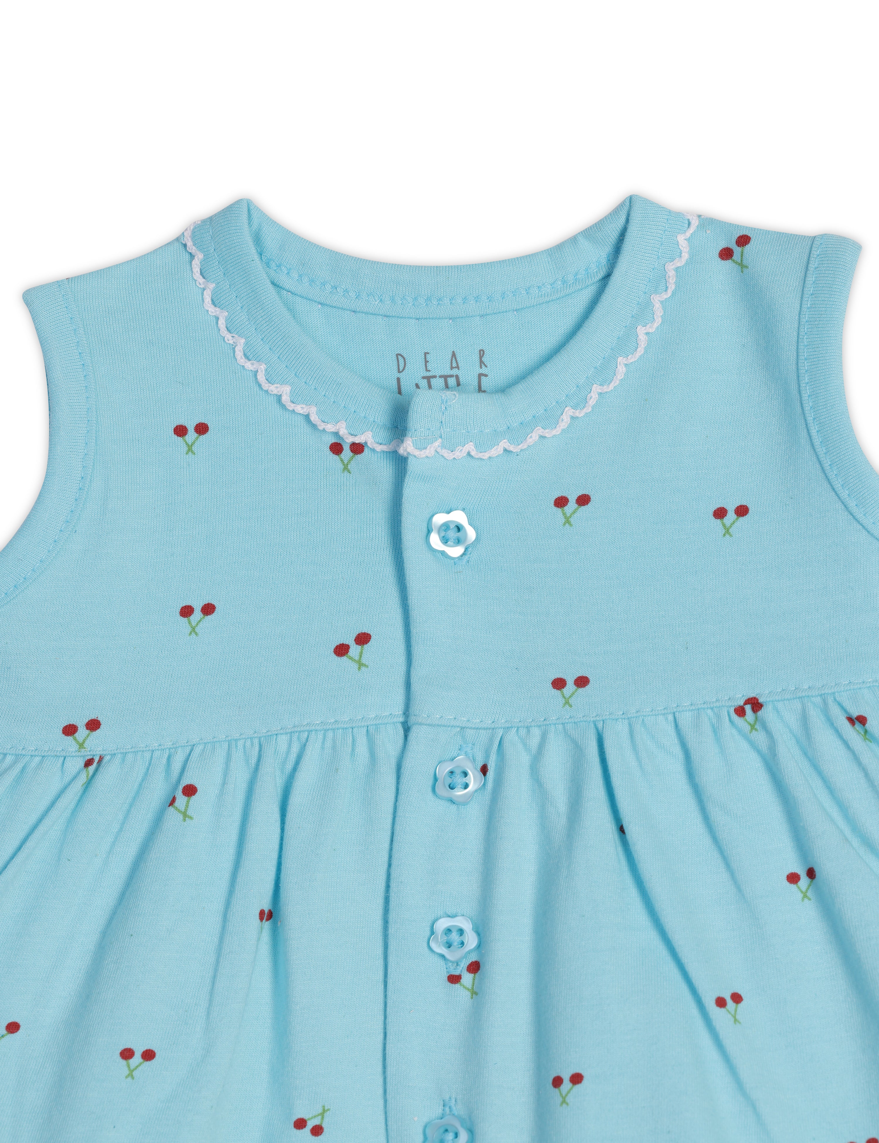 Cotton Frock with Bloomer Blue