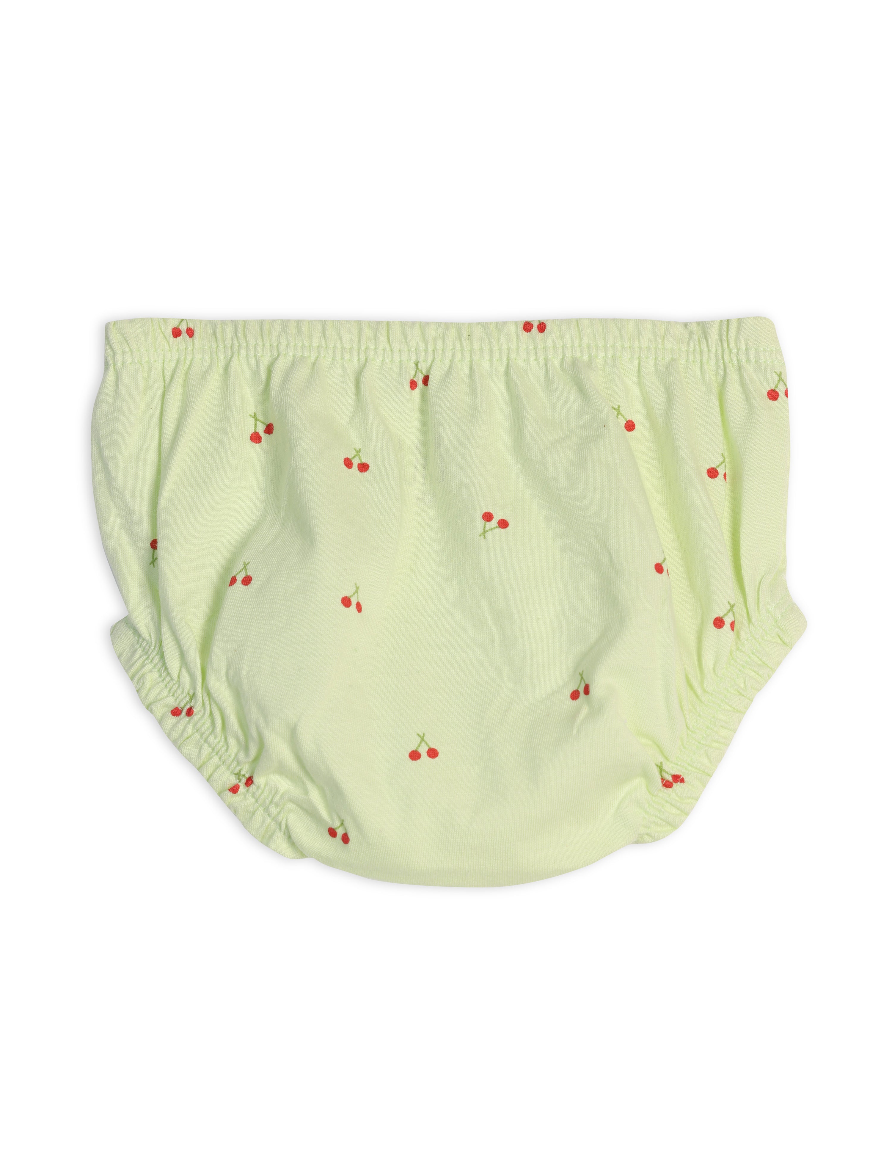 Cotton Frock with Bloomer Light Olive Green