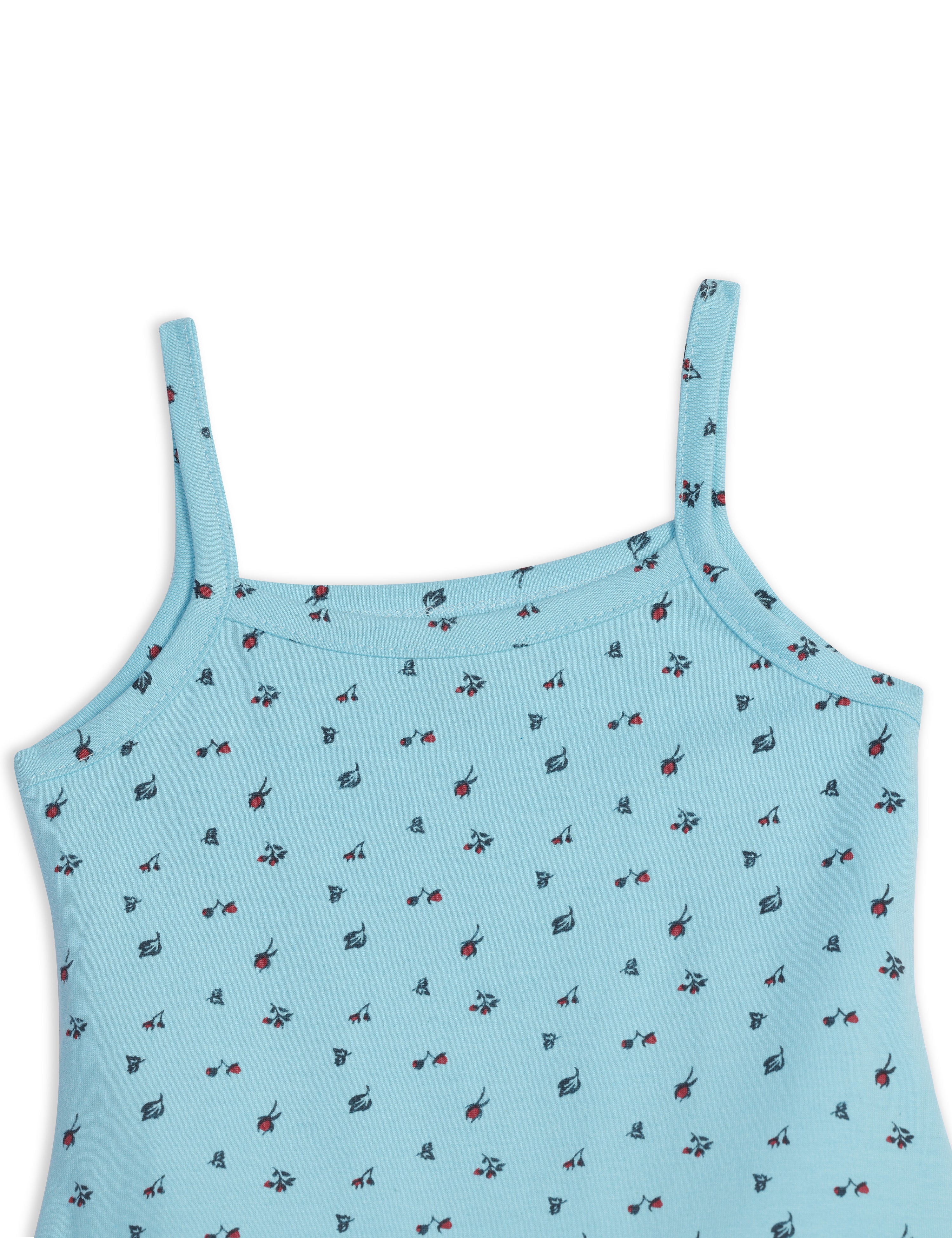 Sky Blue Floral Frock