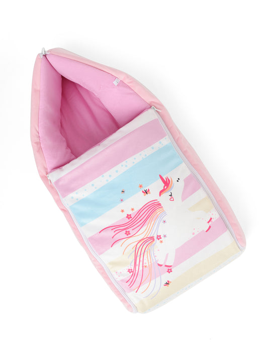 Super Soft Carry Nest Unicorn Pink