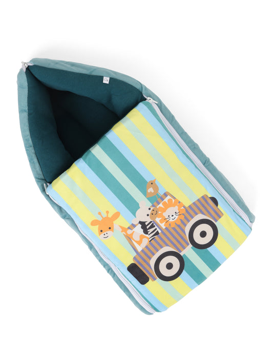 Super Soft Carry Nest Car Animals Green