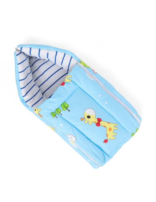 Cotton Baby Carry Nest Giraffe Blue