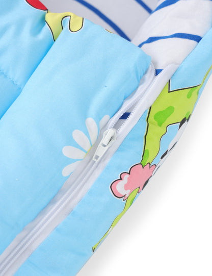 Cotton Baby Carry Nest Giraffe Blue