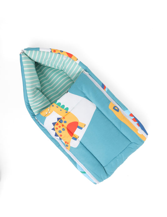 Cotton Baby Carry Nest Dino Green