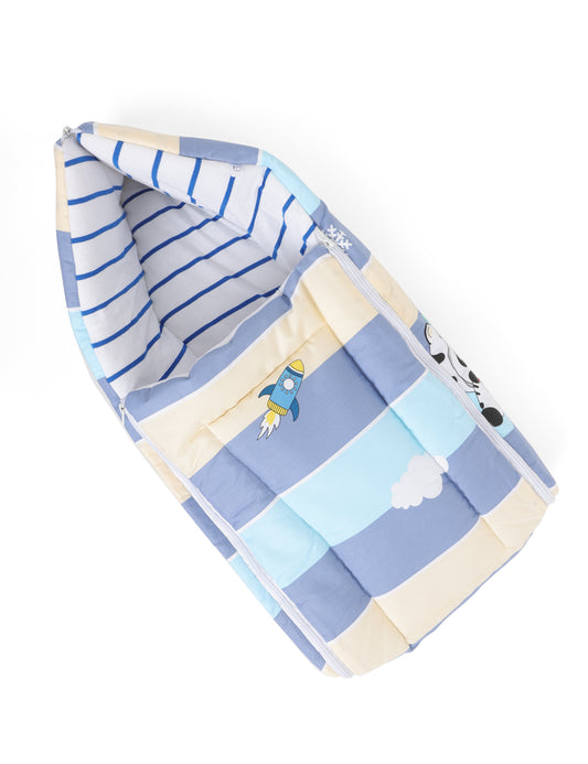 Cotton Baby Carry Nest Panda Blue