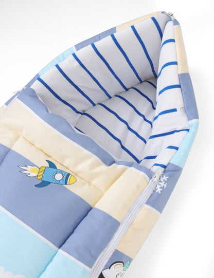 Cotton Baby Carry Nest Panda Blue