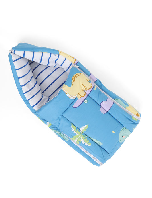 Cotton Baby Carry Nest Dino Blue