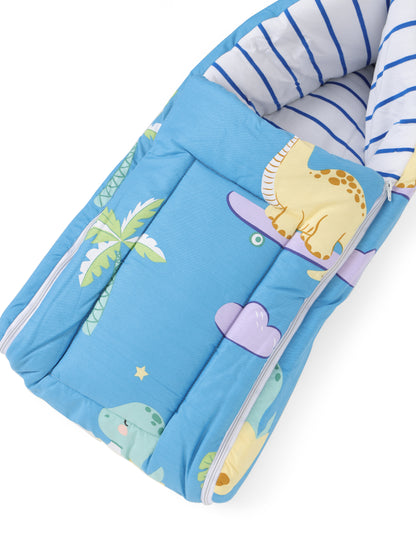 Cotton Baby Carry Nest Dino Blue