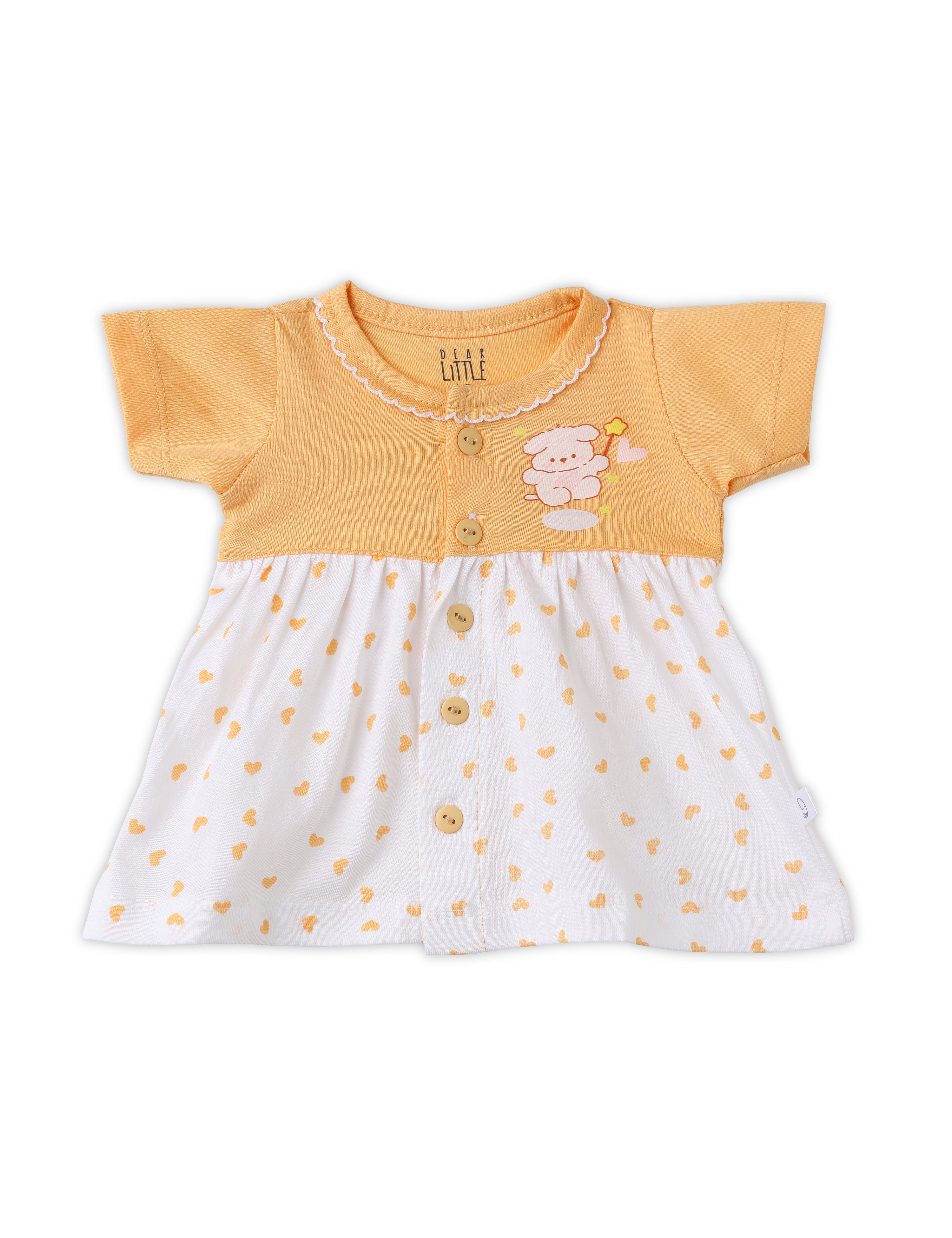 Baby Cotton Frock Yellow