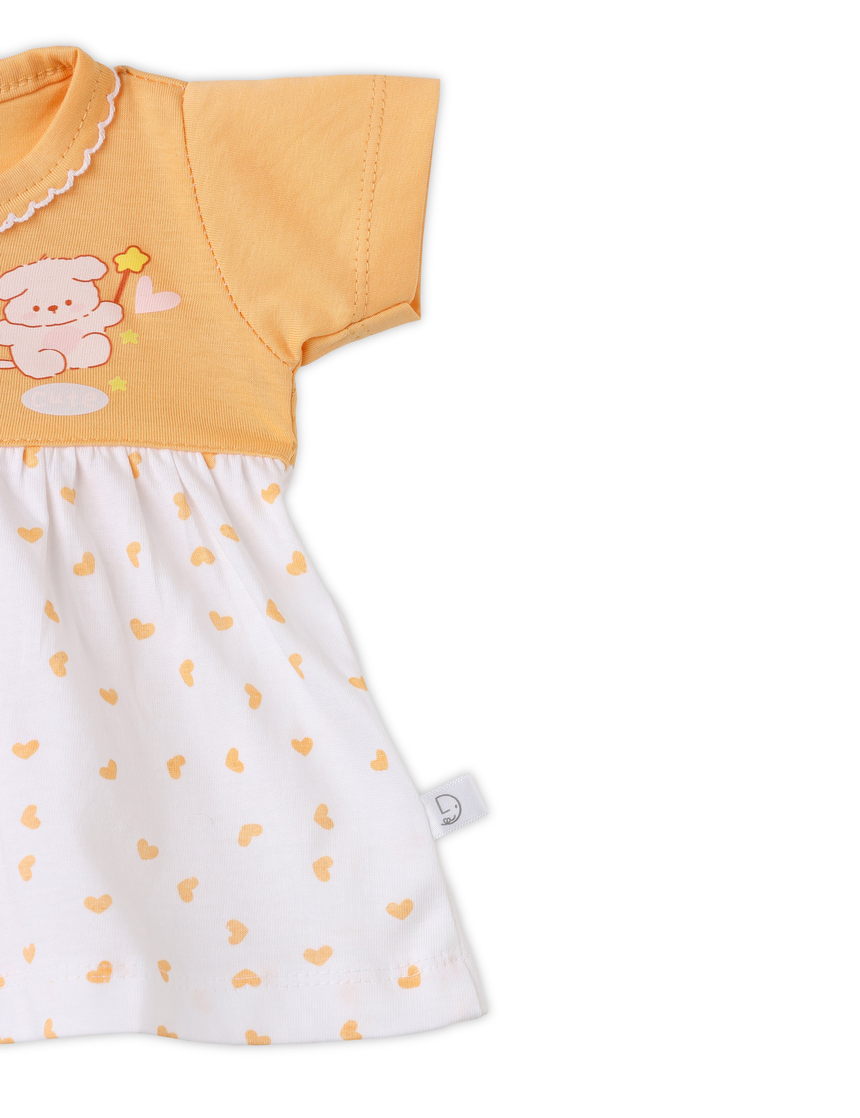 Baby Girl Frock Set Yellow