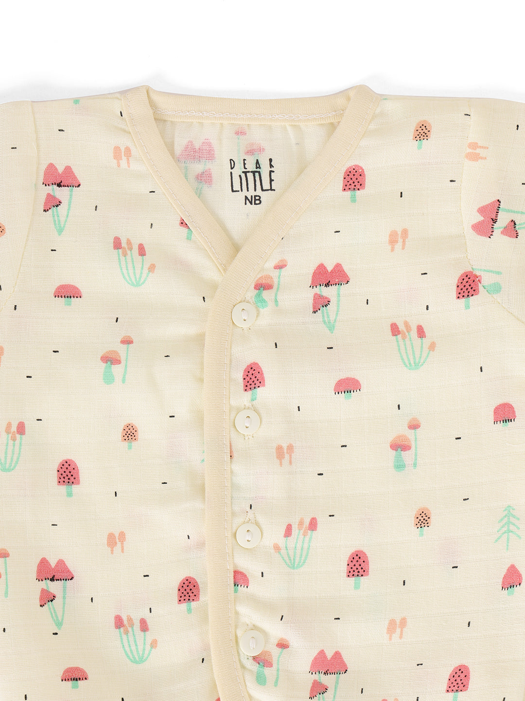 Muslin Half Sleeve Jhabla & Pant Yellow