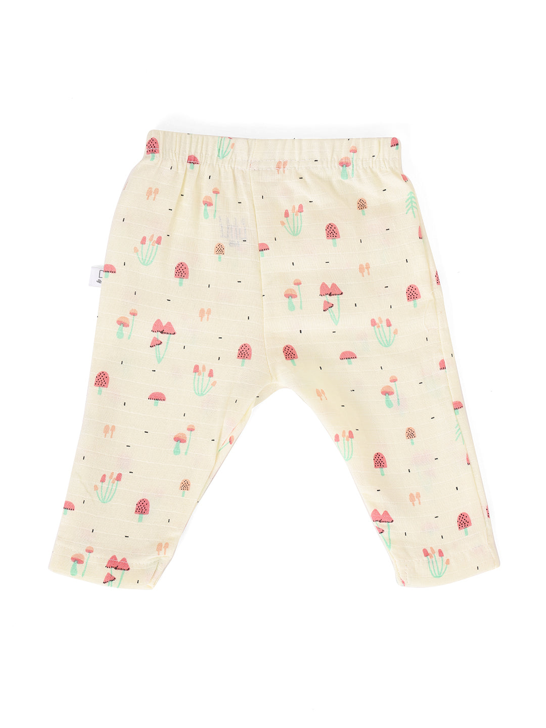 Newborn Muslin Half Sleeve Jhabla & Pant Yellow